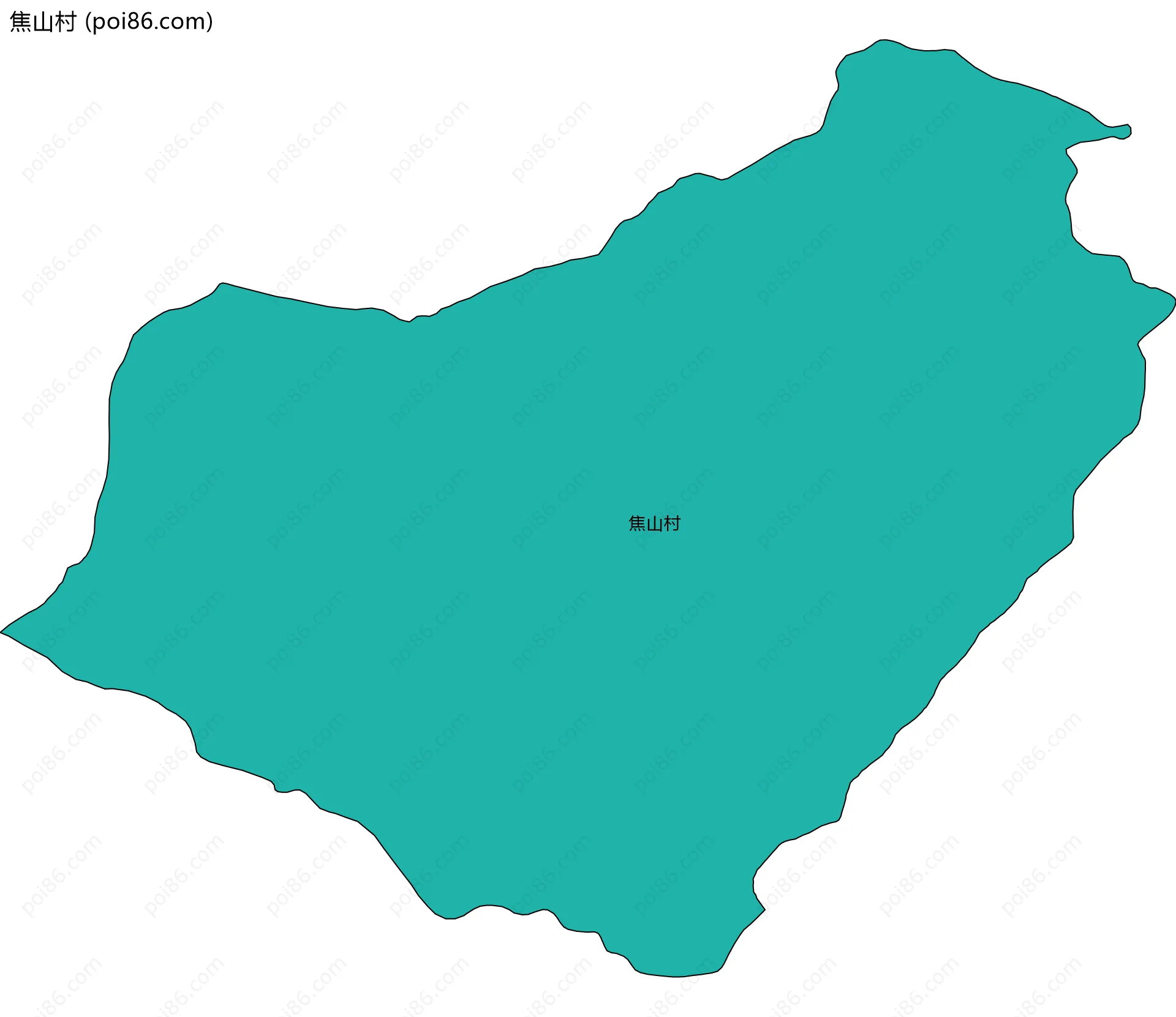 焦山村边界地图