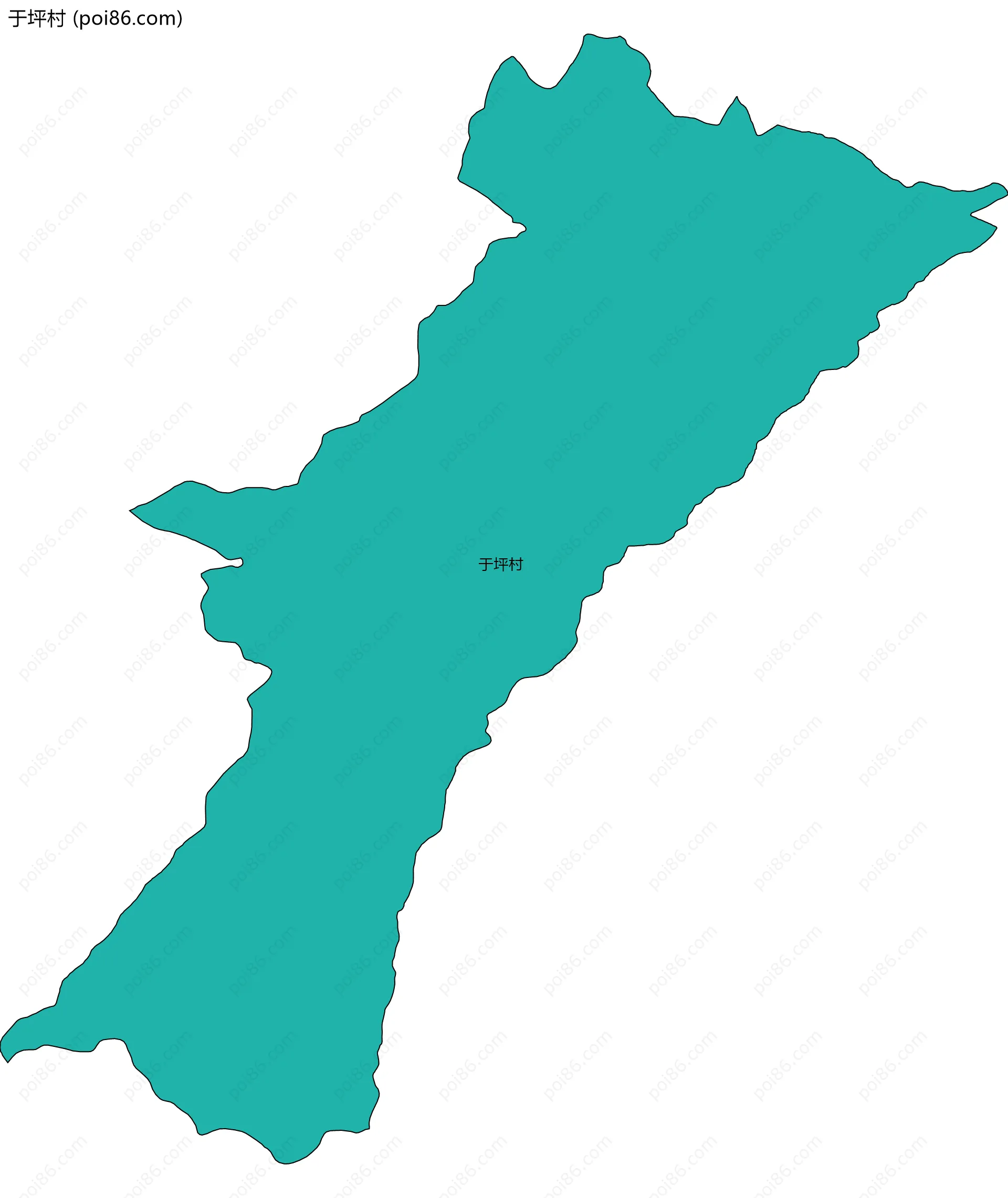 于坪村边界地图