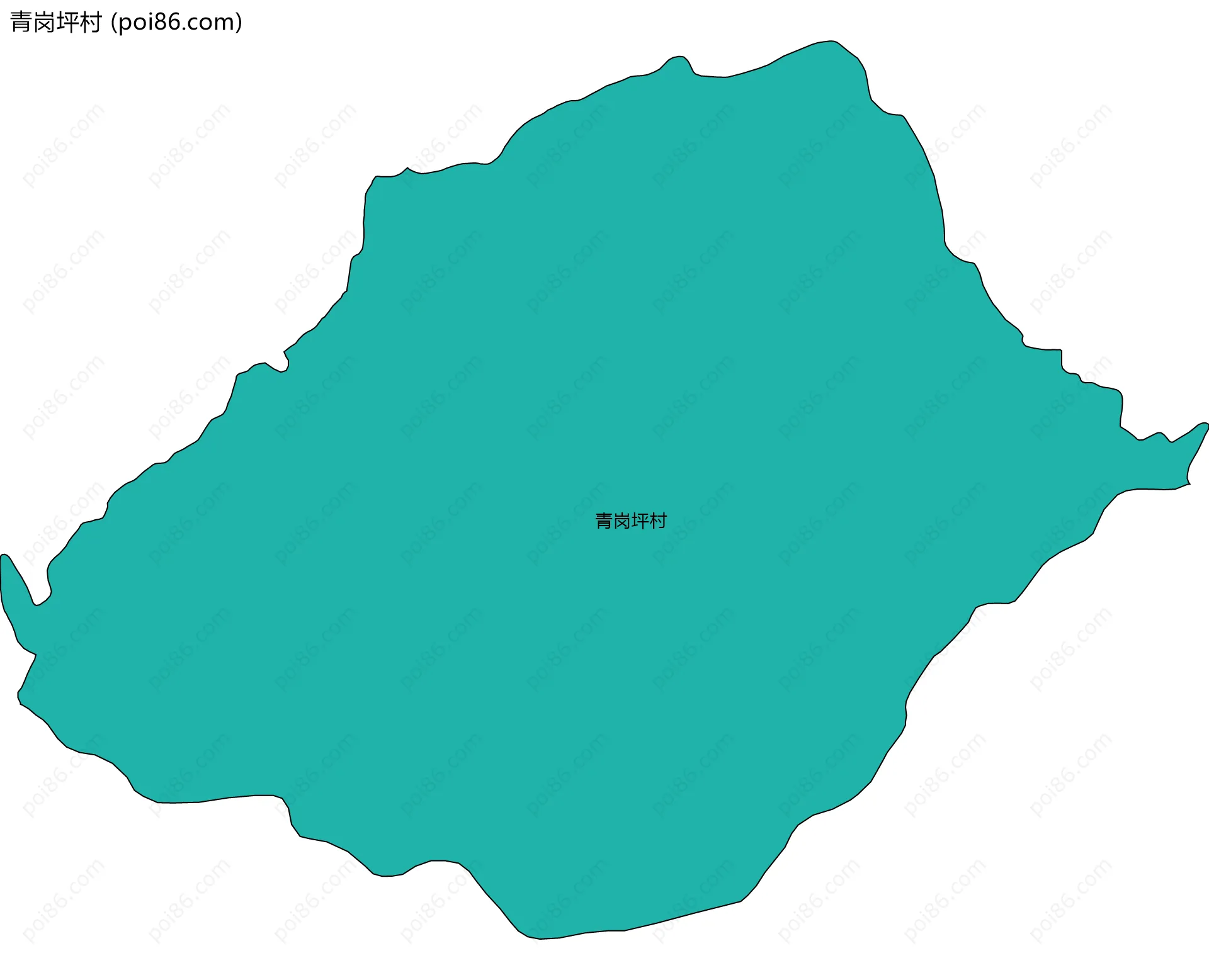 青岗坪村边界地图