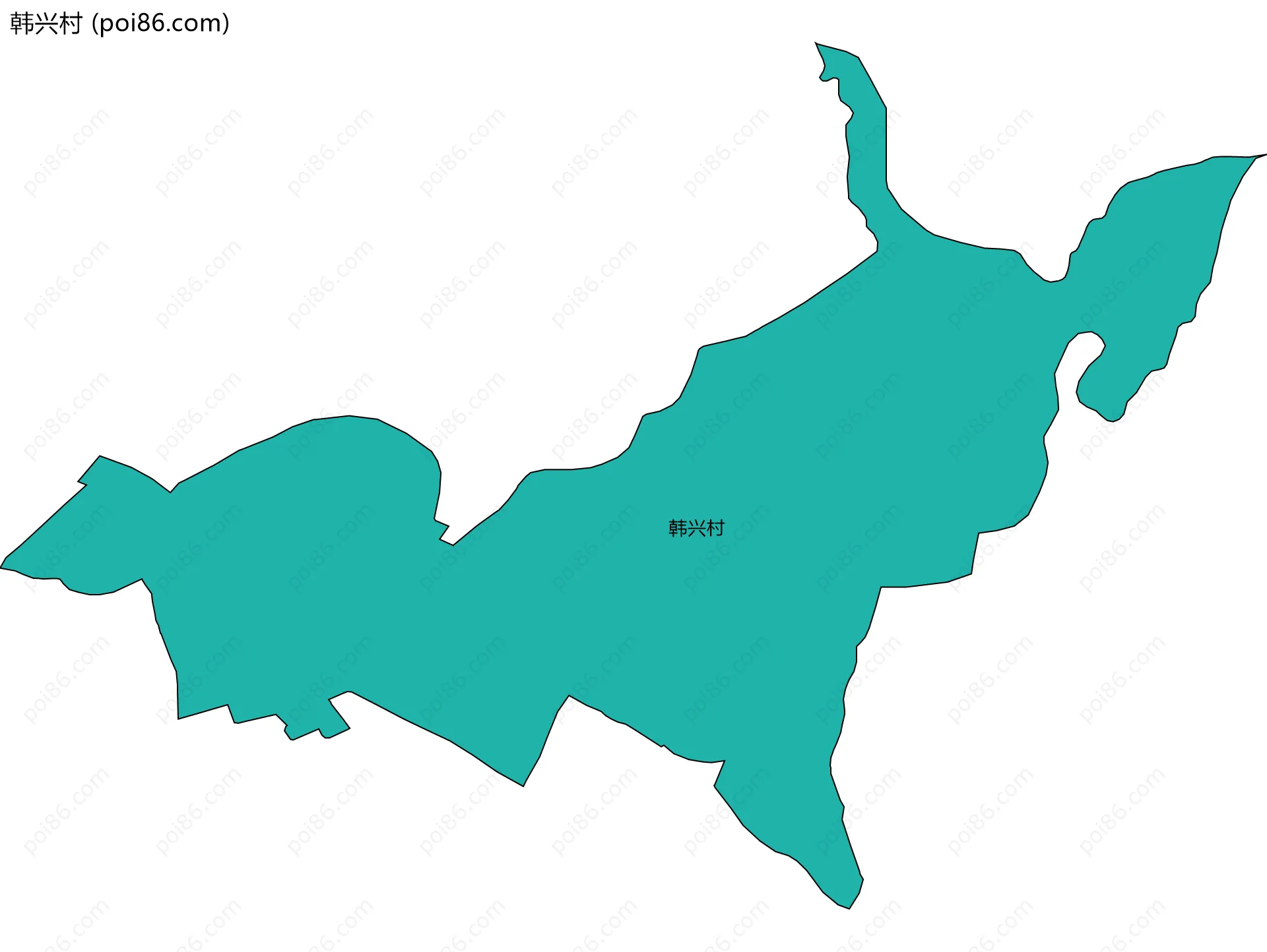 韩兴村边界地图