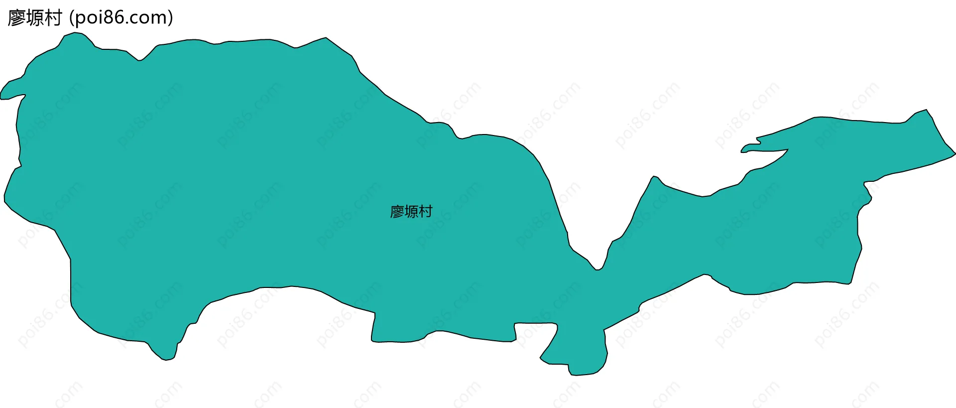 廖塬村边界地图