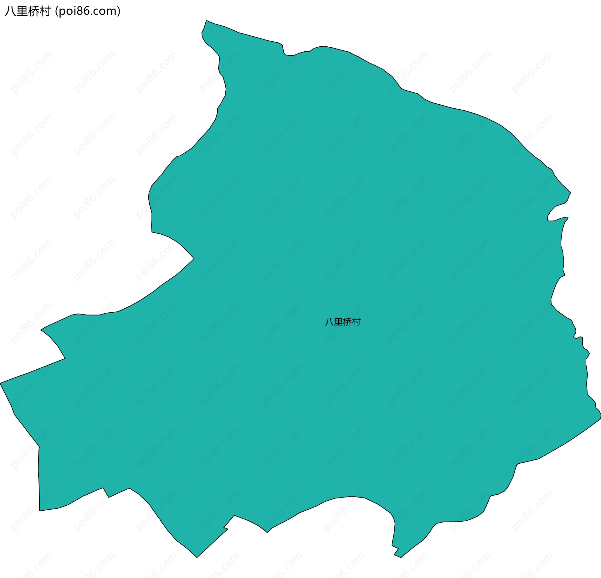 八里桥村边界地图