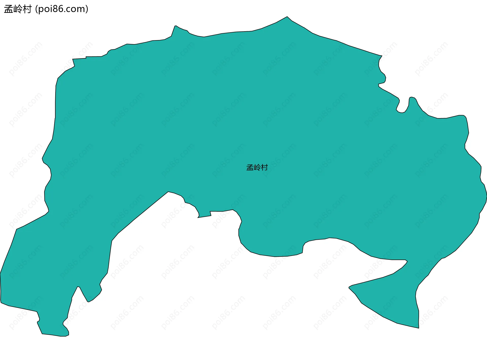 孟岭村边界地图