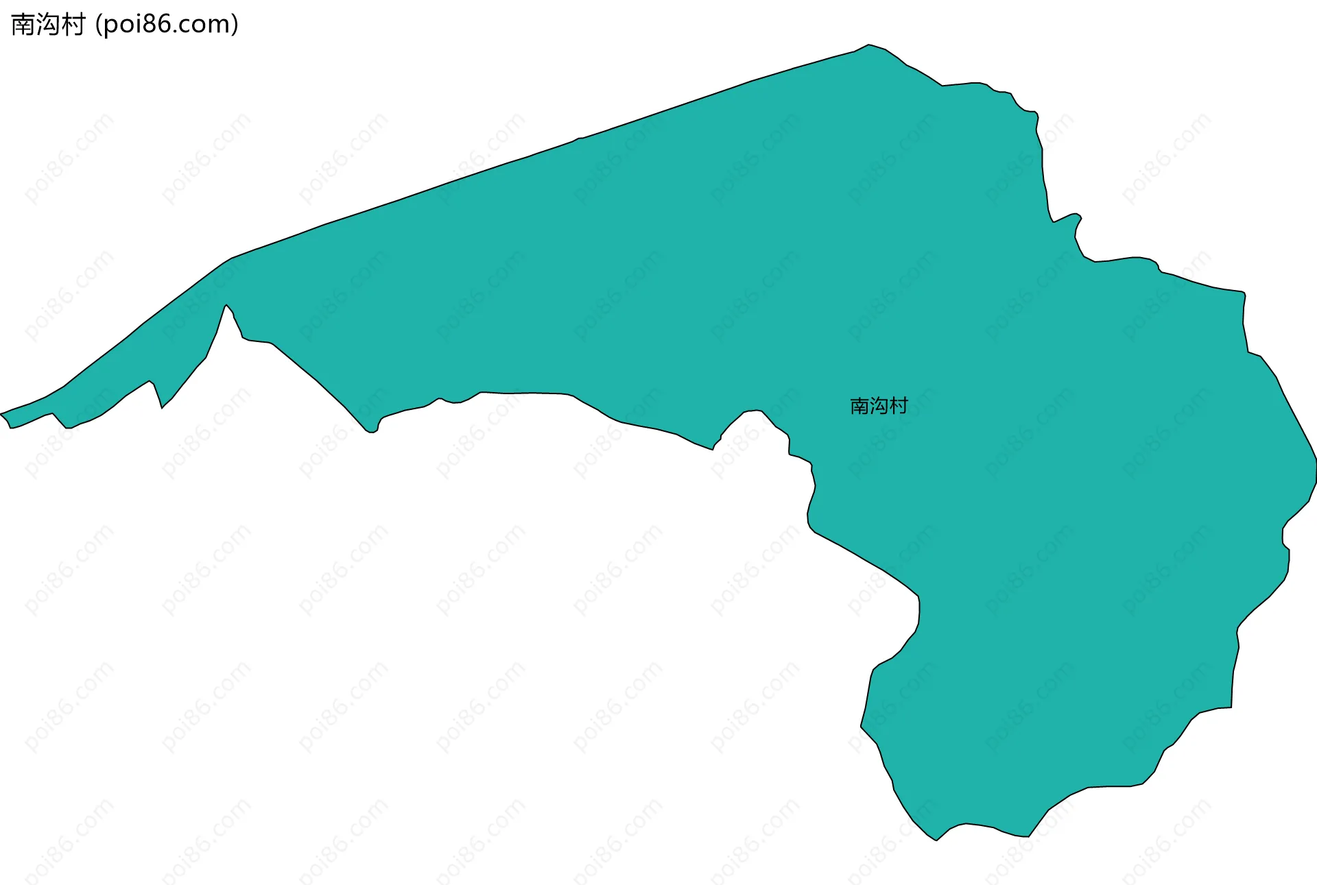 南沟村边界地图