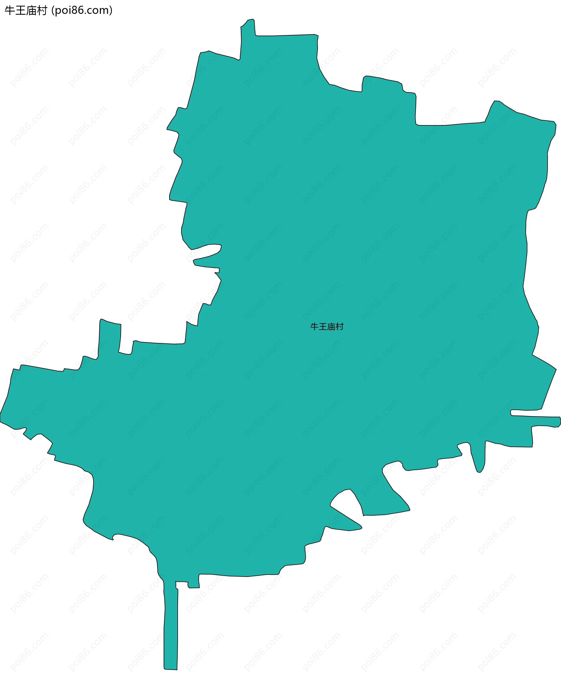 牛王庙村边界地图
