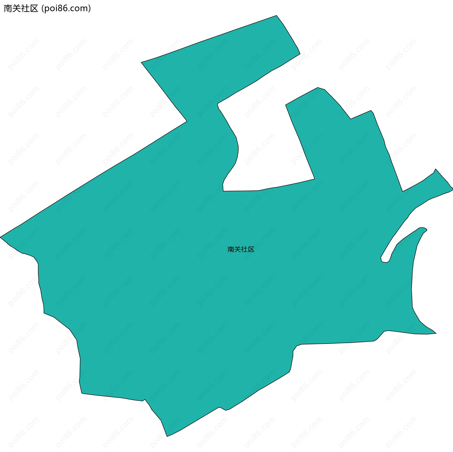 南关社区边界地图