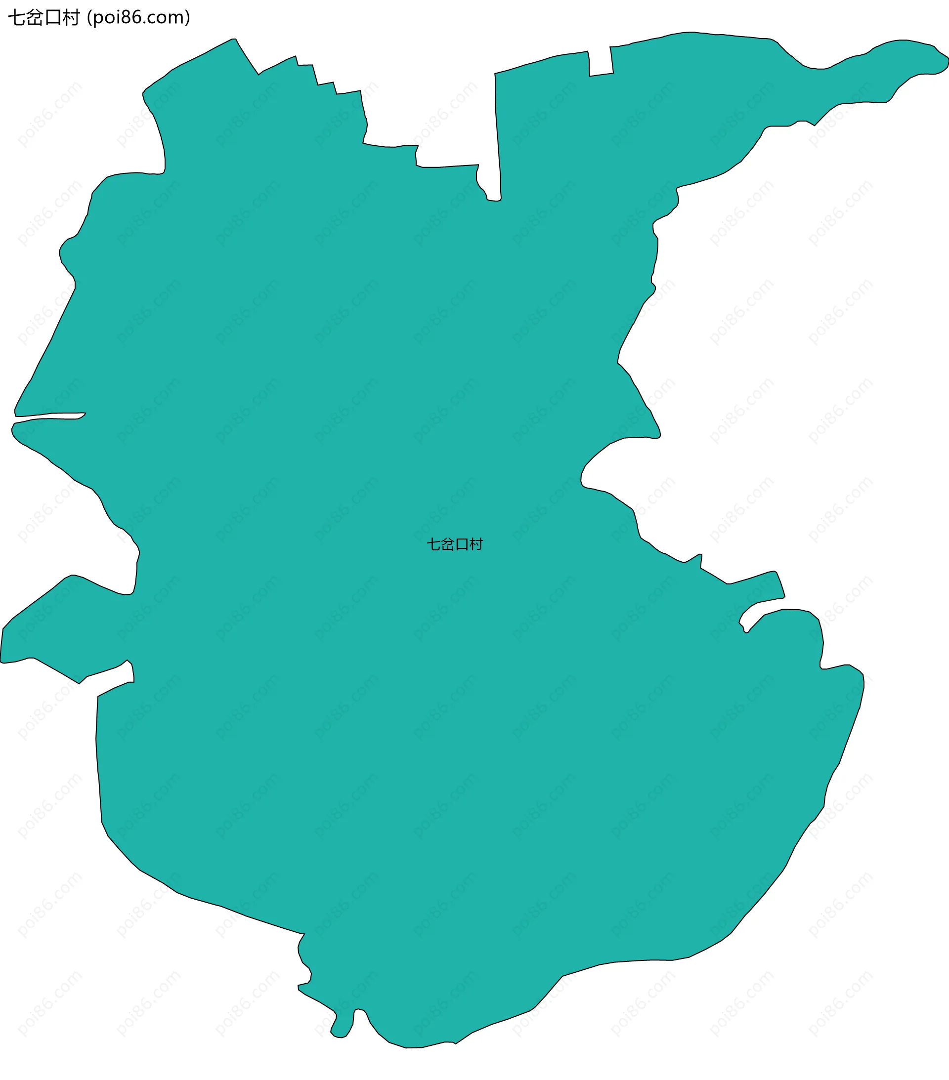 七岔口村边界地图