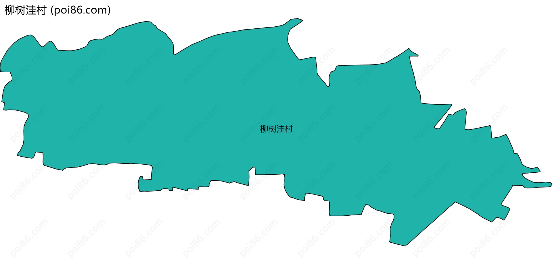 柳树洼村边界地图