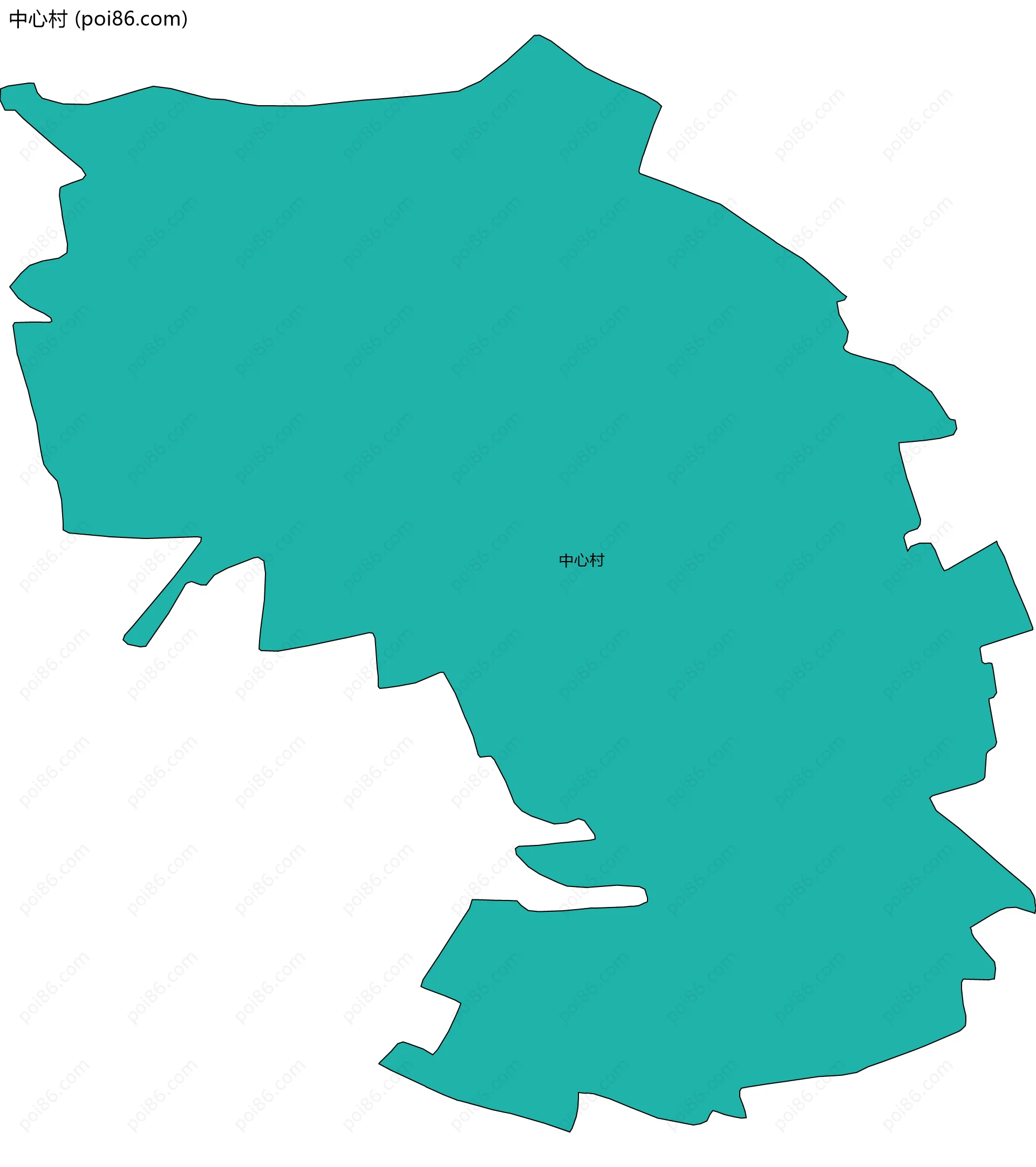 中心村边界地图