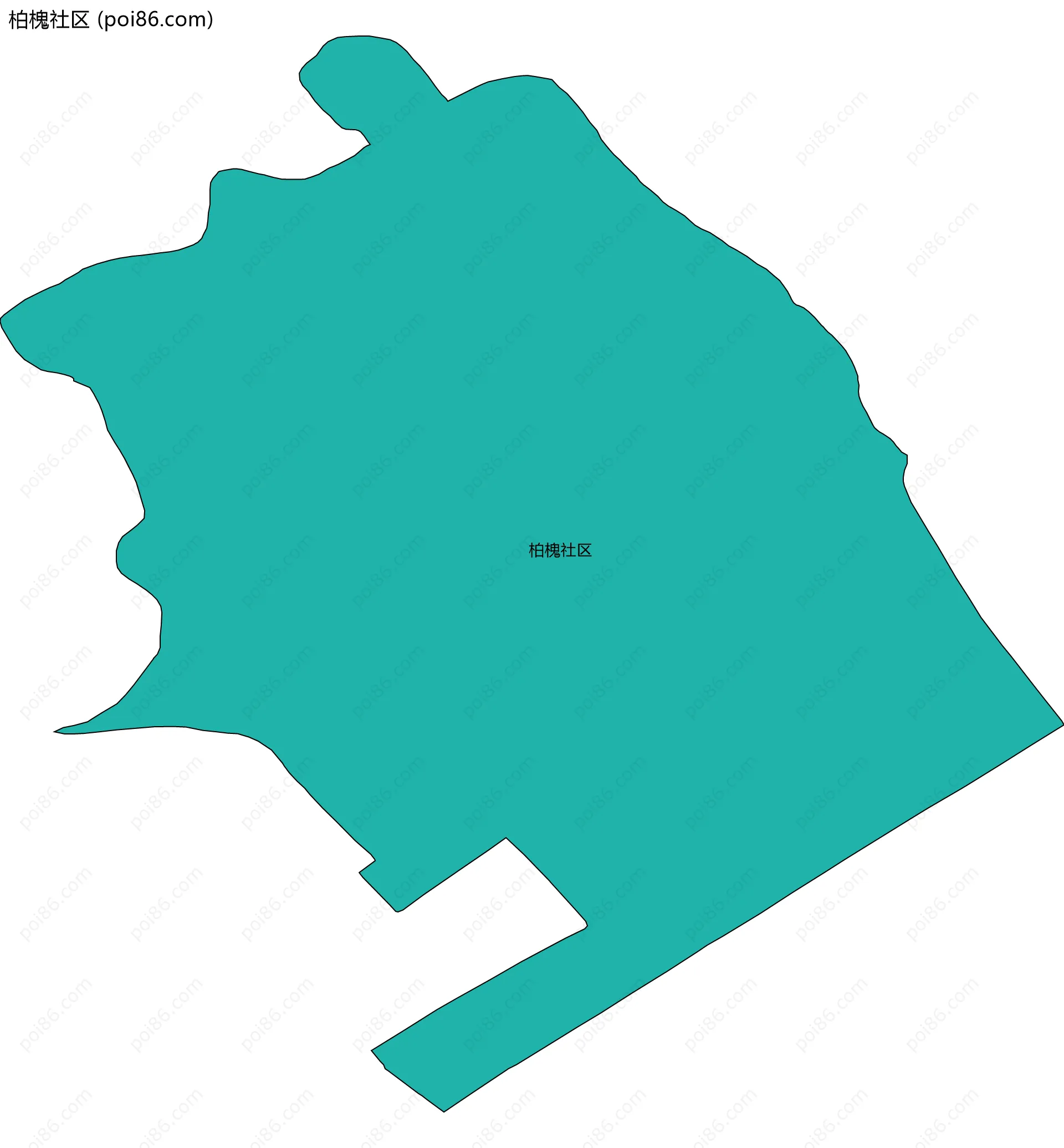 柏槐社区边界地图