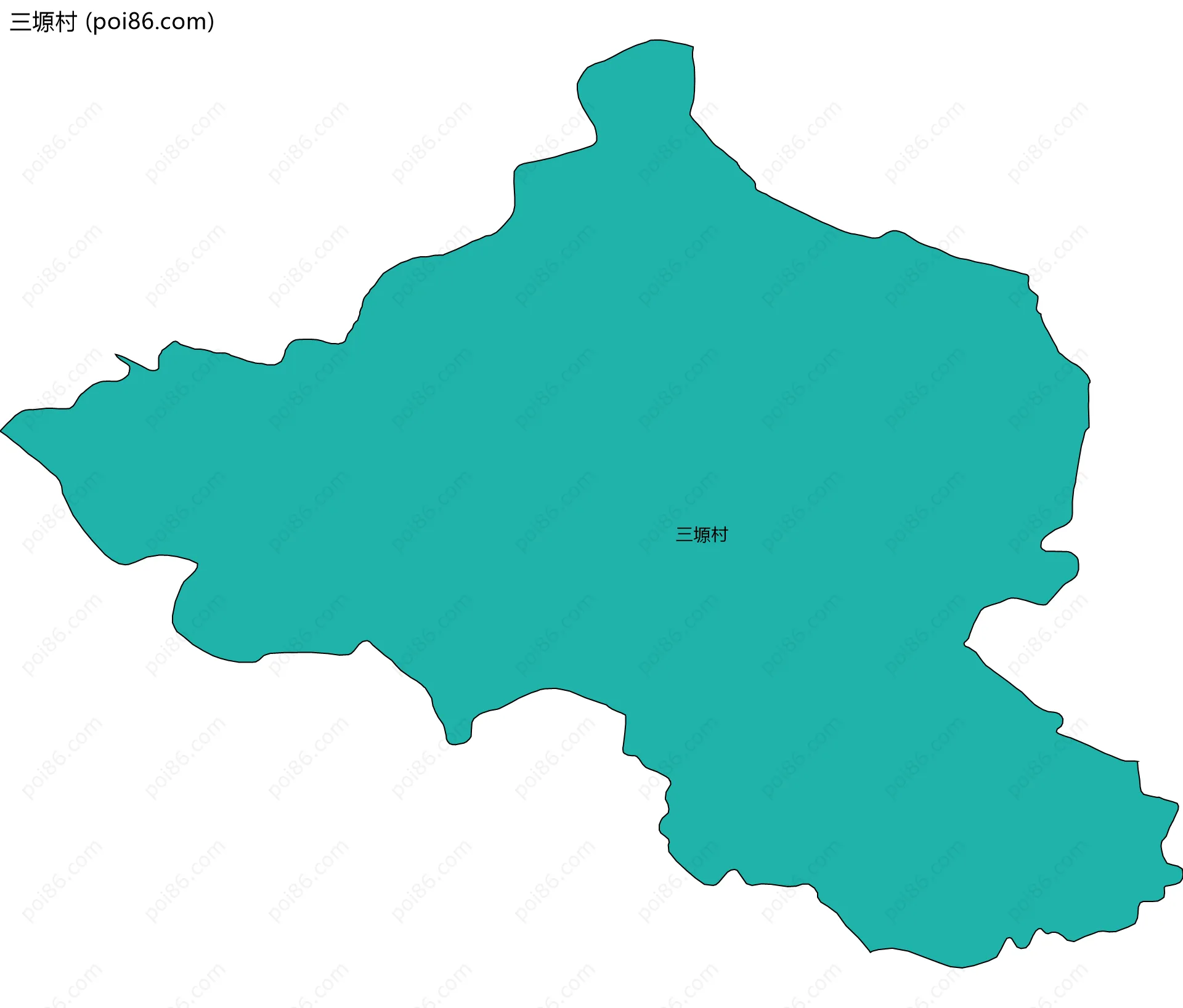 三塬村边界地图