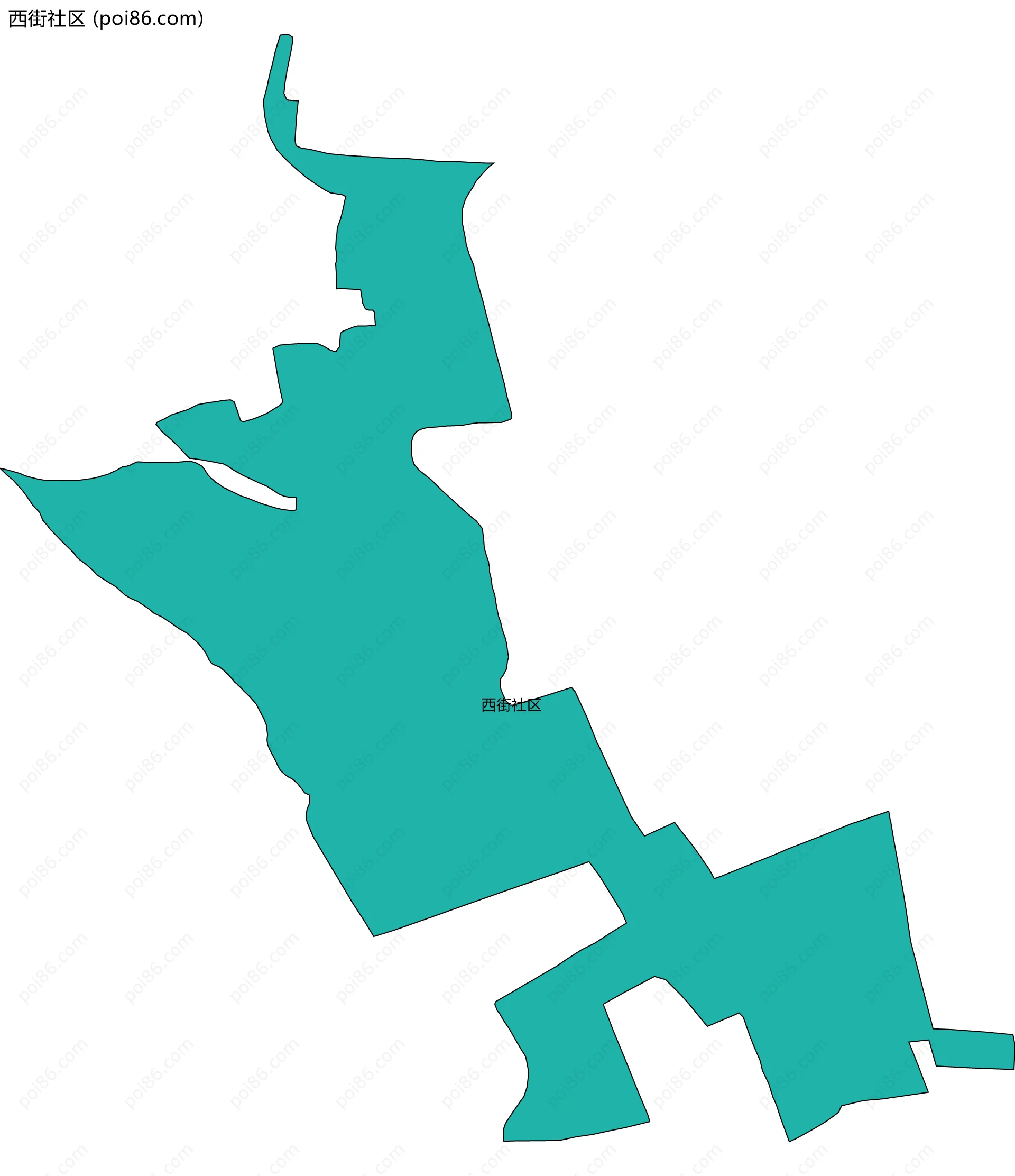 西街社区边界地图