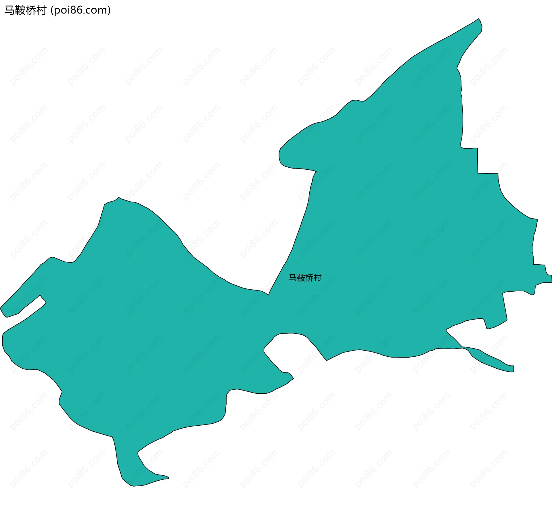 马鞍桥村边界地图