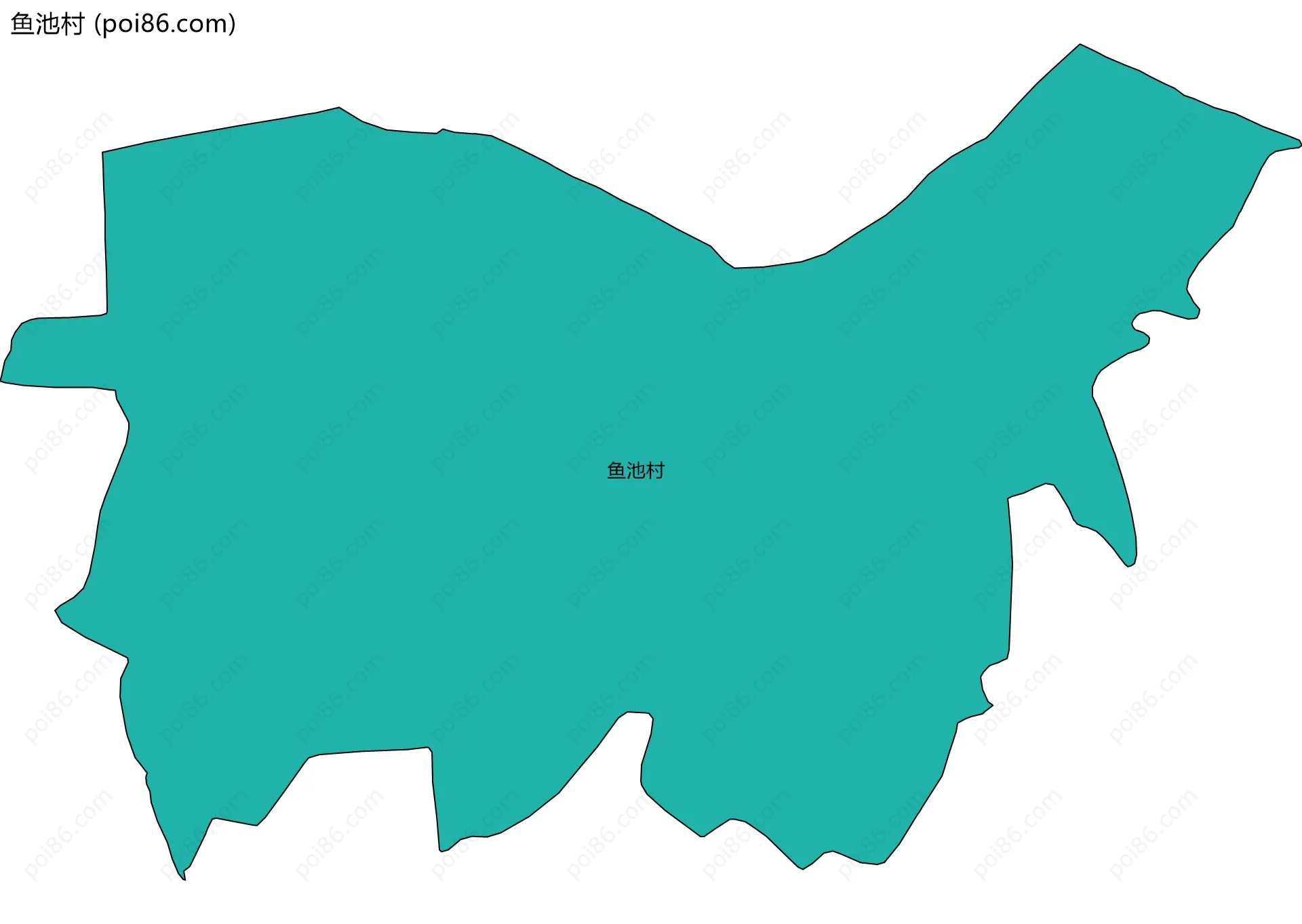鱼池村边界地图