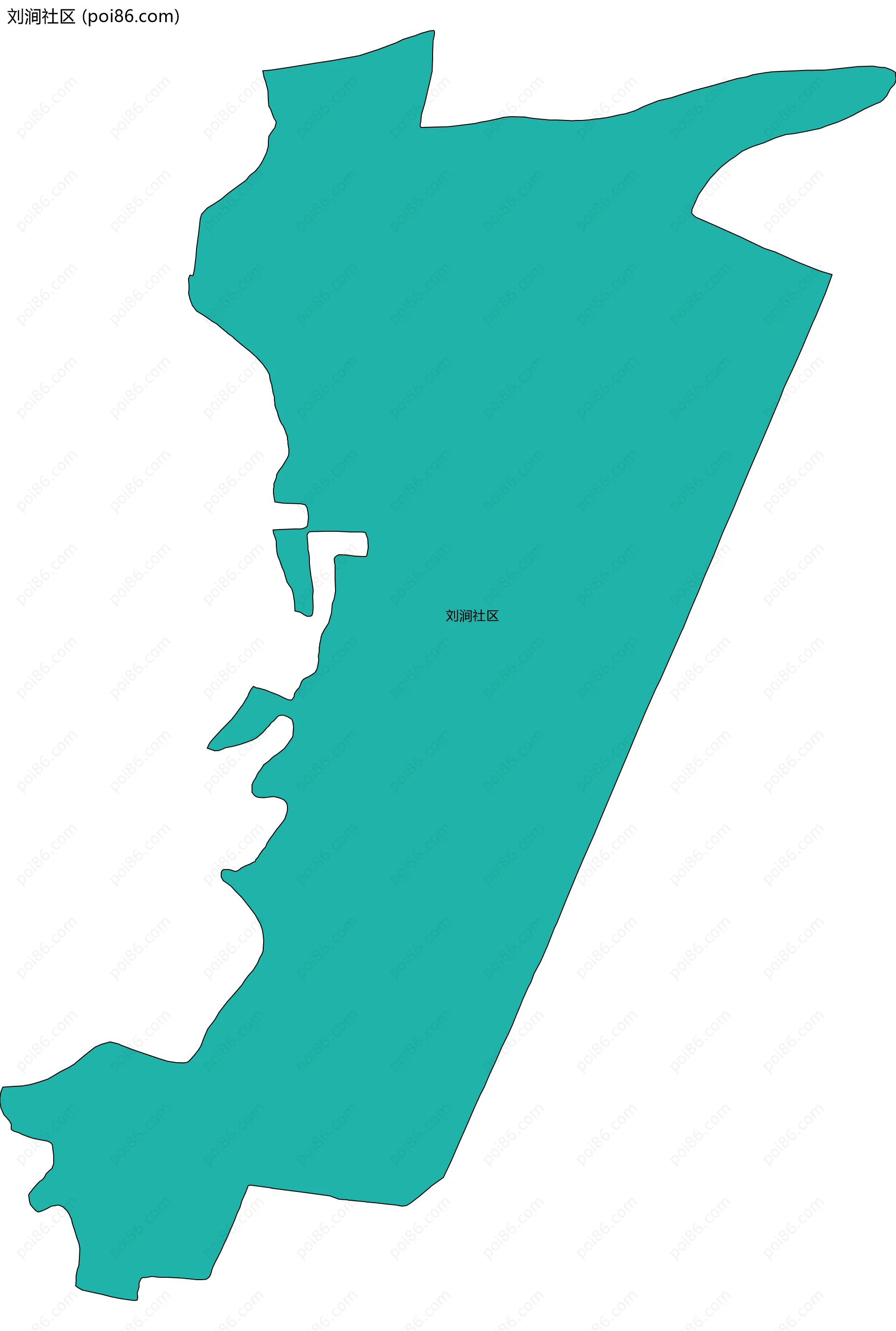 刘涧社区边界地图