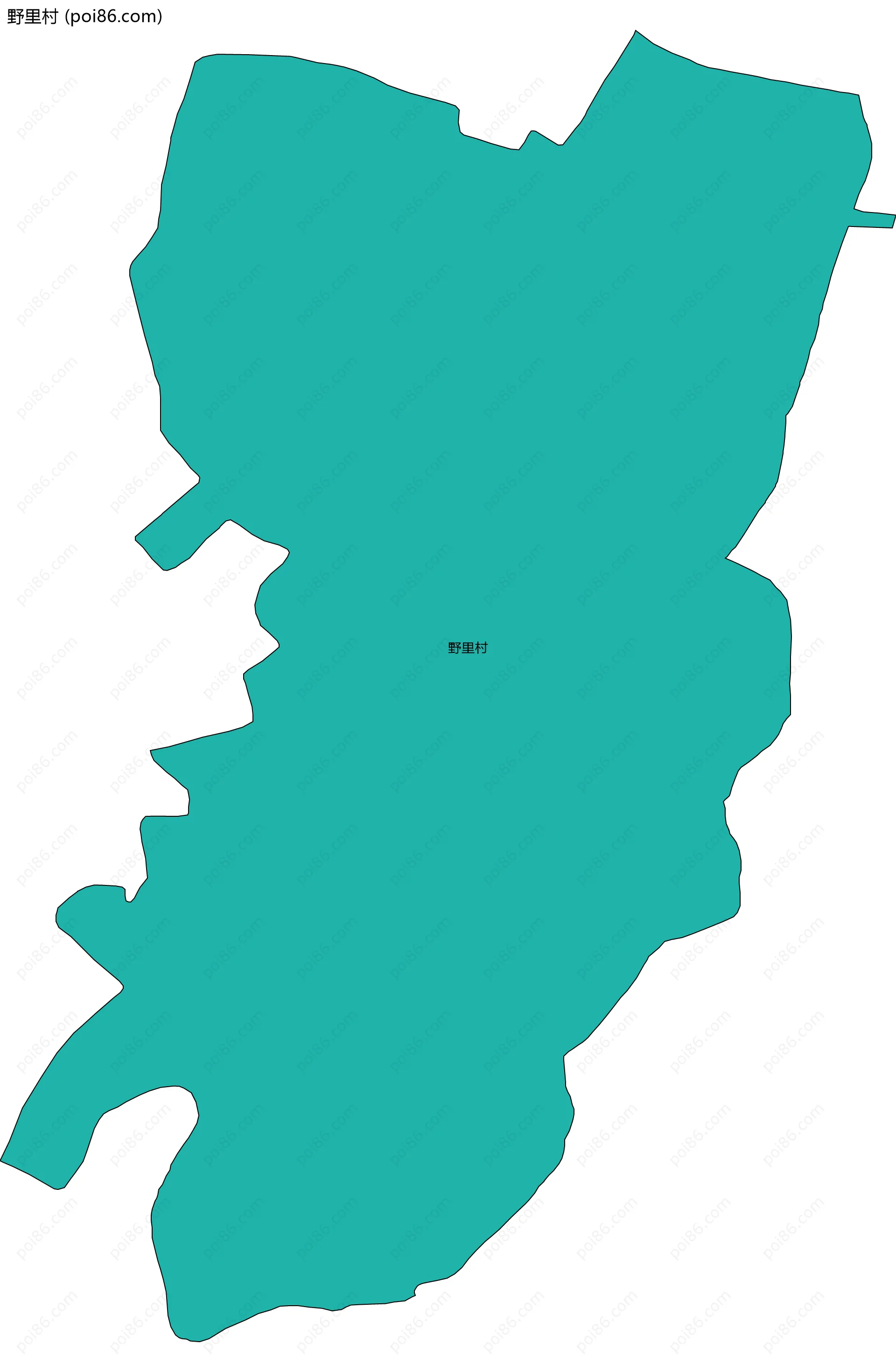 野里村边界地图