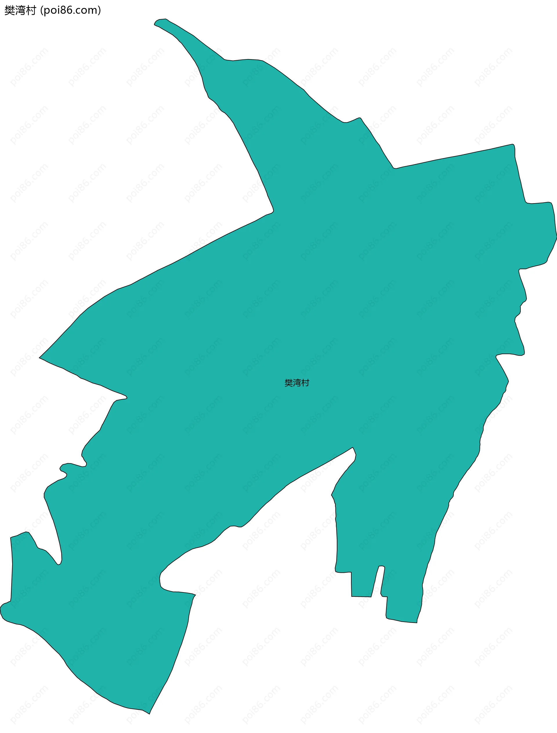 樊湾村边界地图