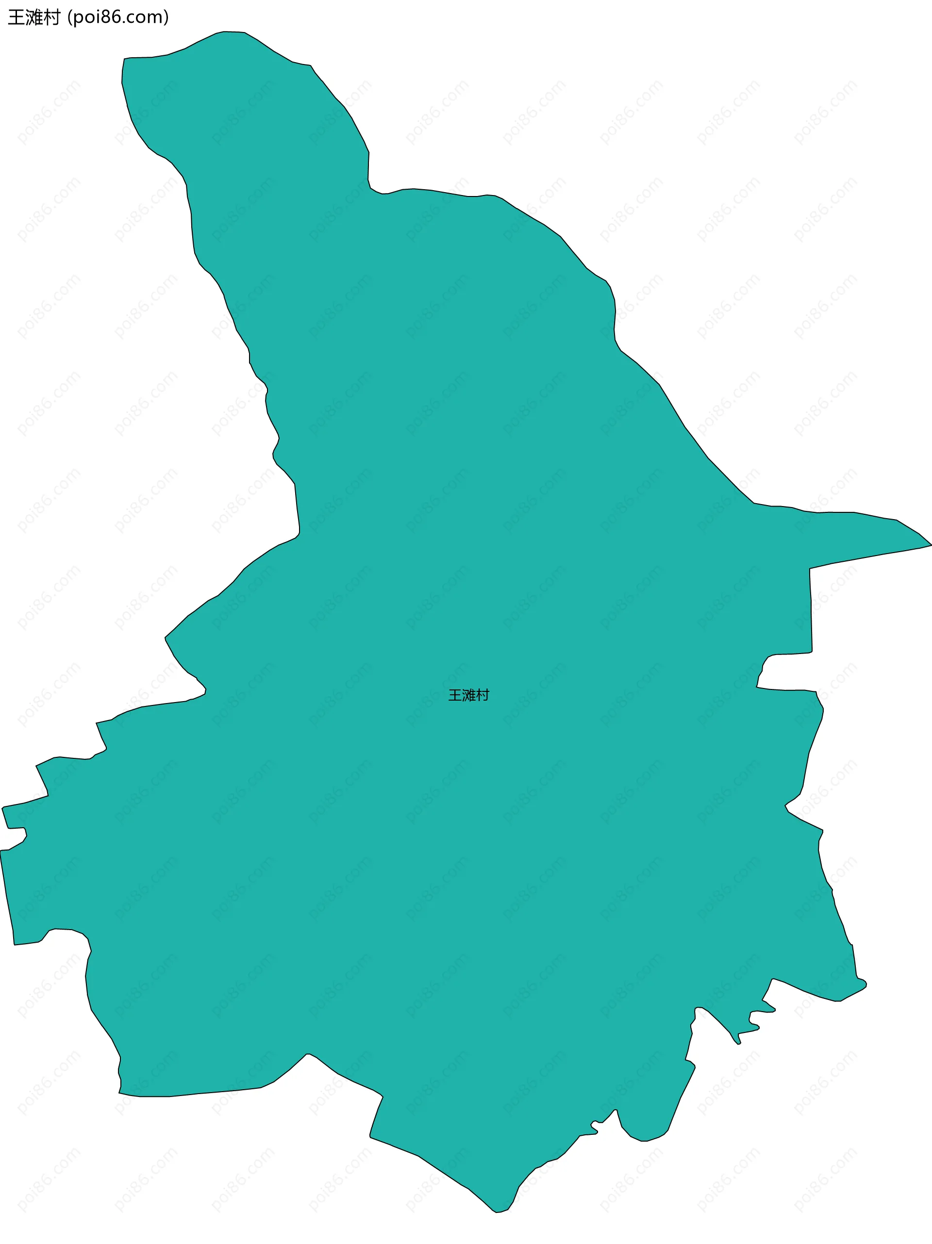 王滩村边界地图