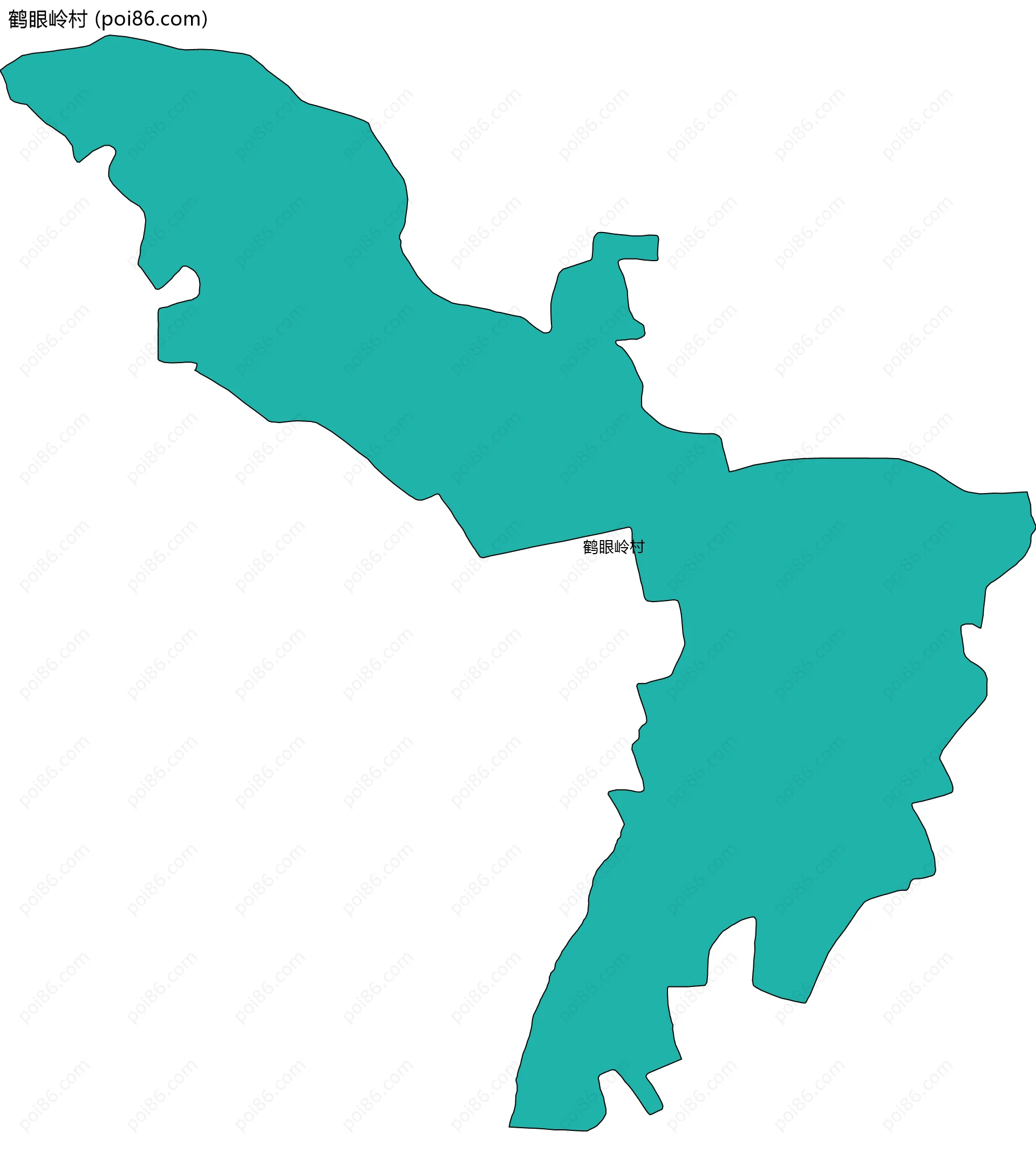 鹤眼岭村边界地图