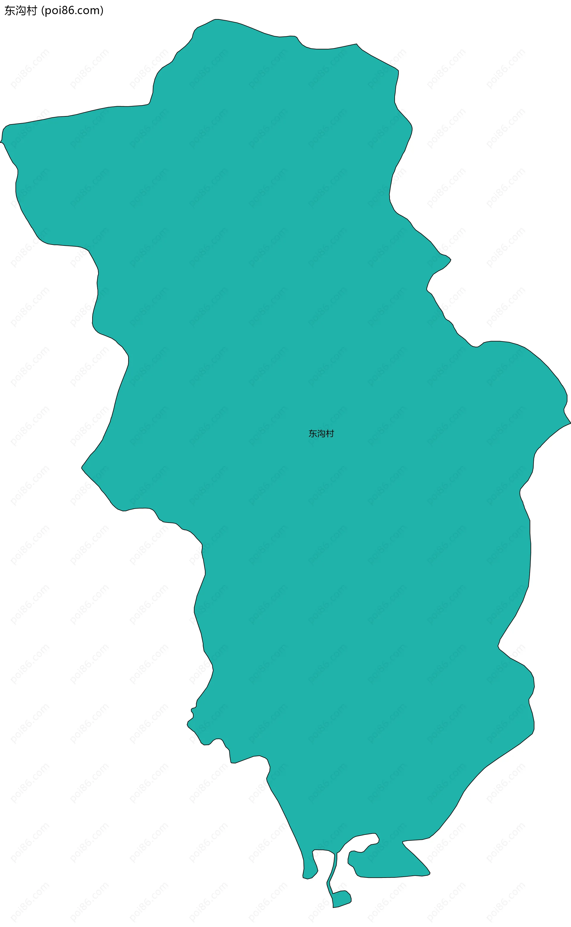 东沟村边界地图