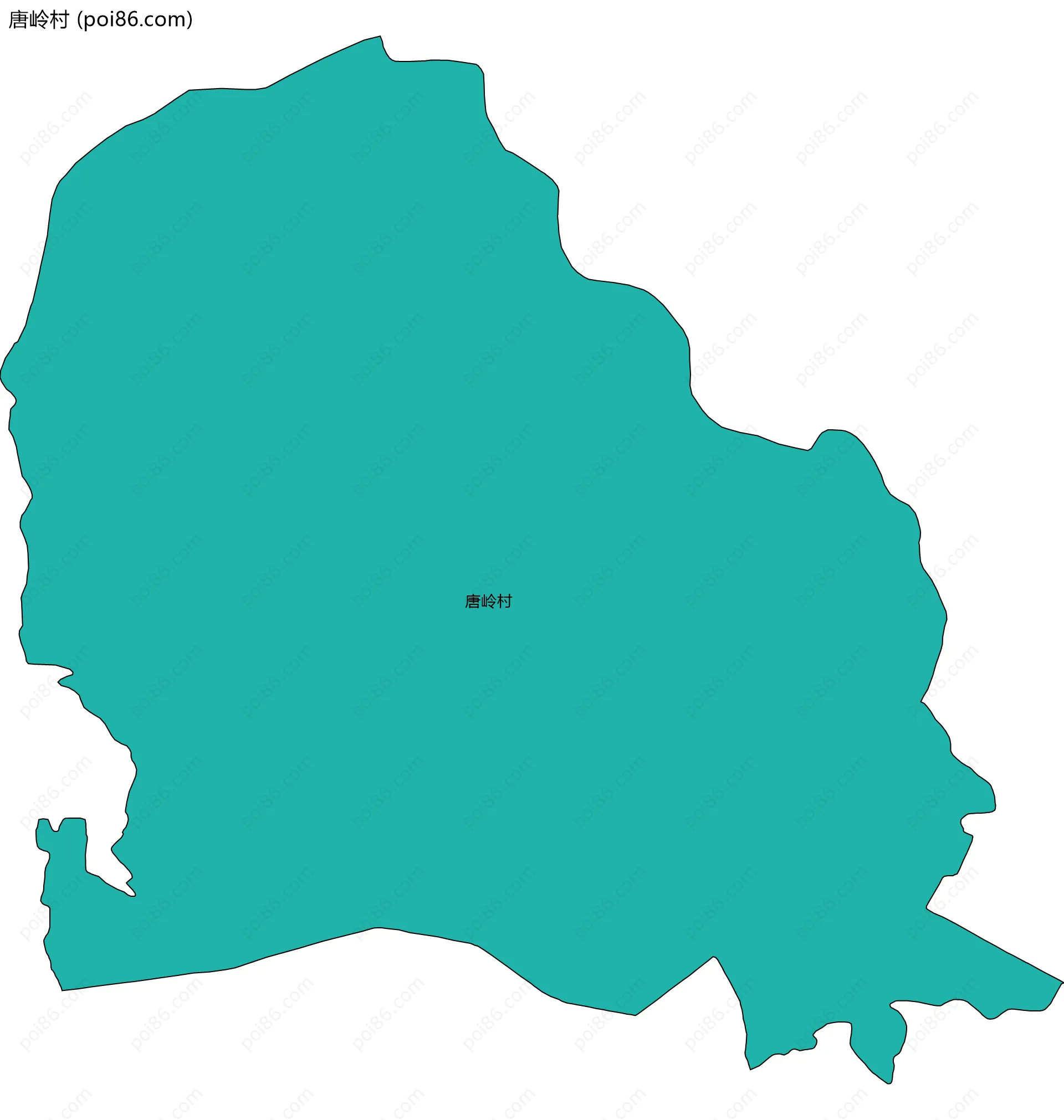 唐岭村边界地图