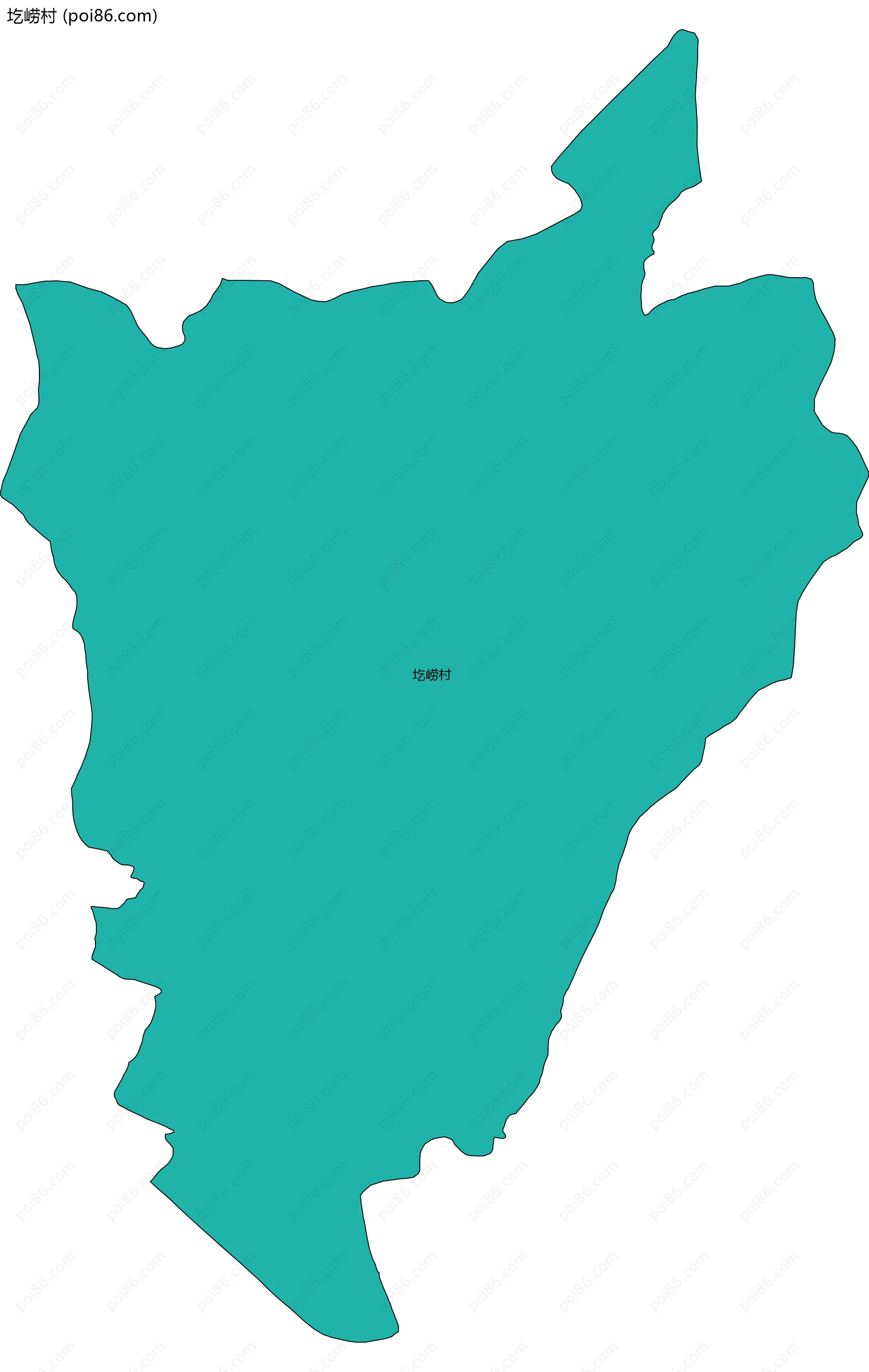 圪崂村边界地图