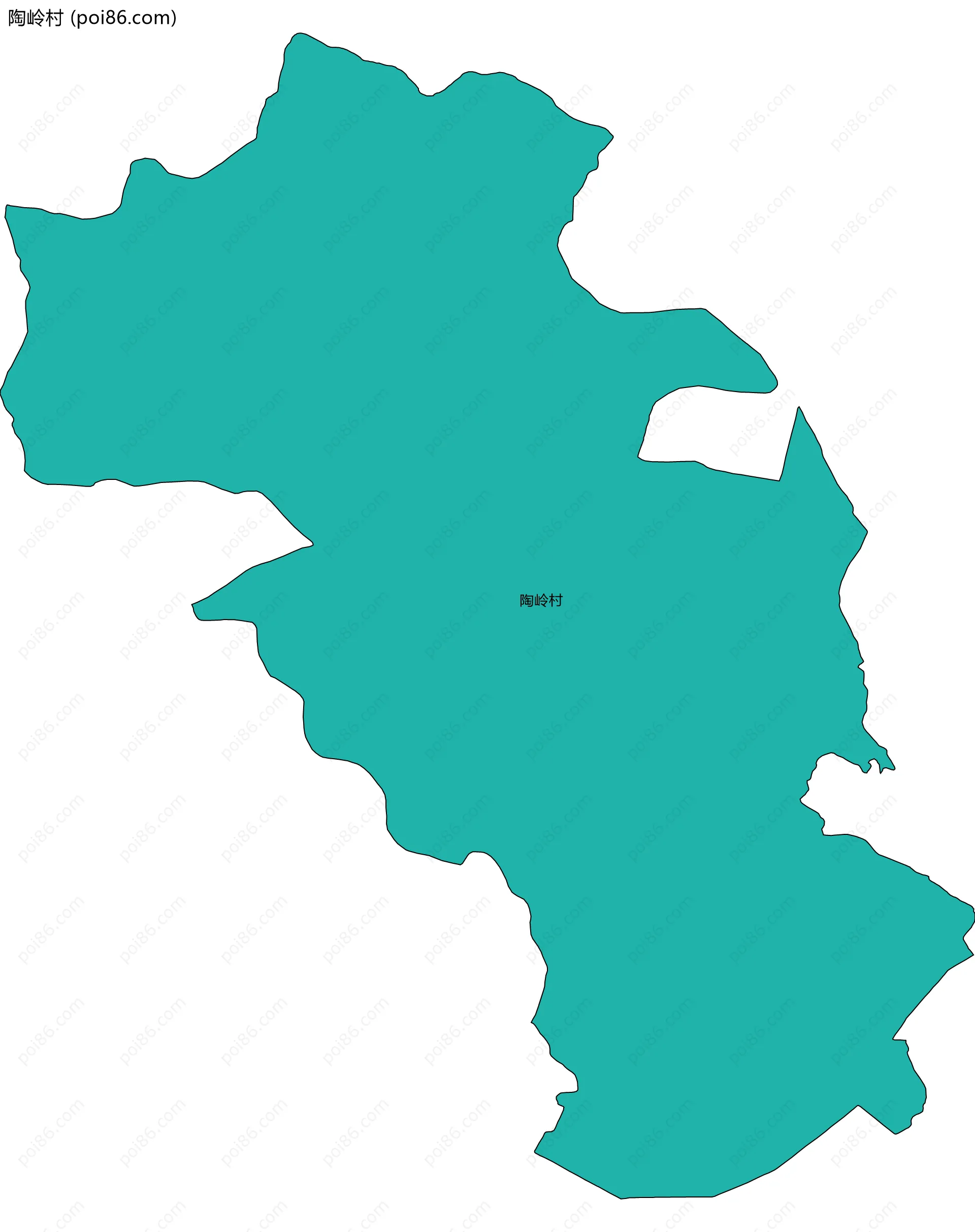 陶岭村边界地图