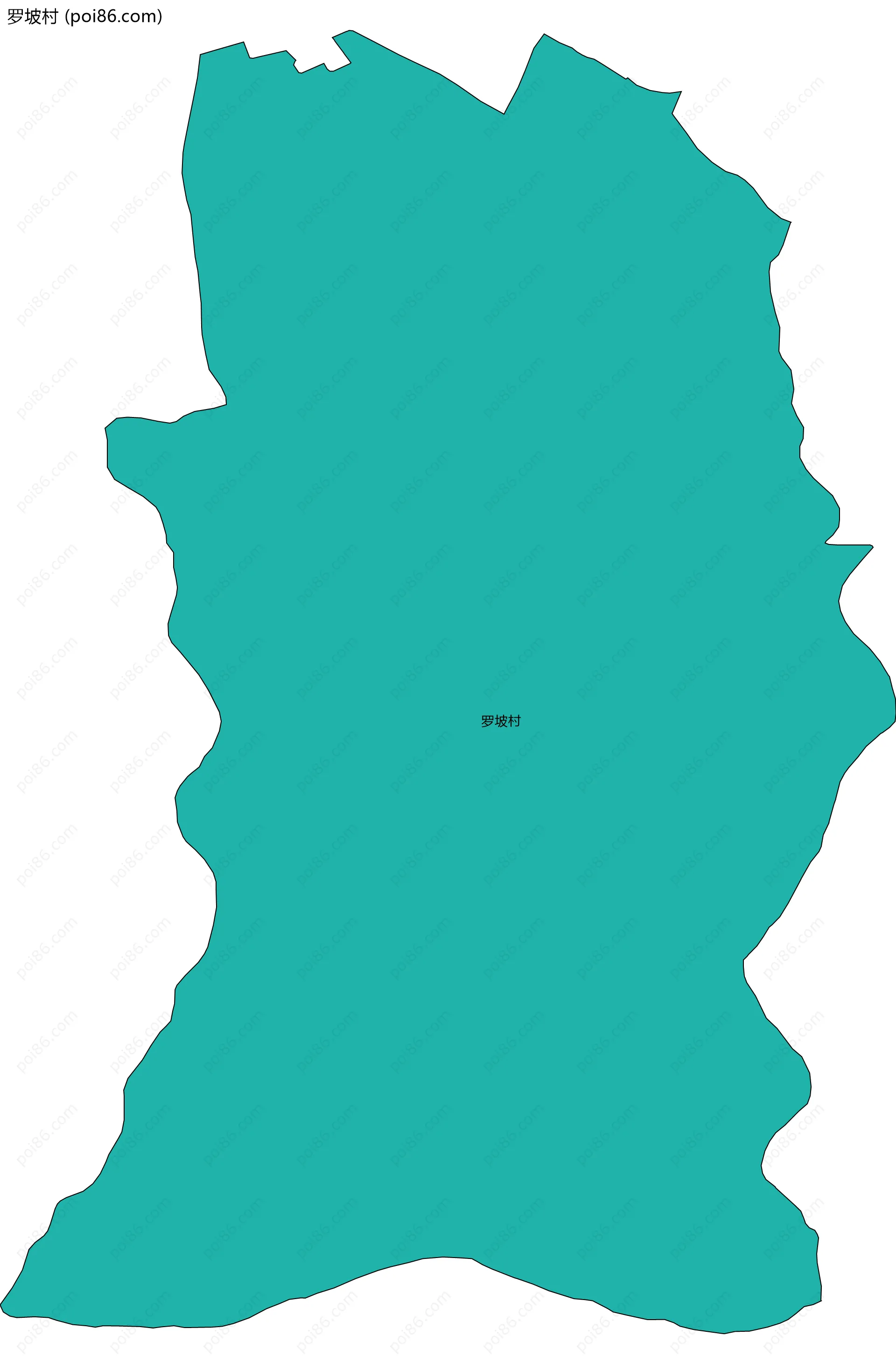 罗坡村边界地图