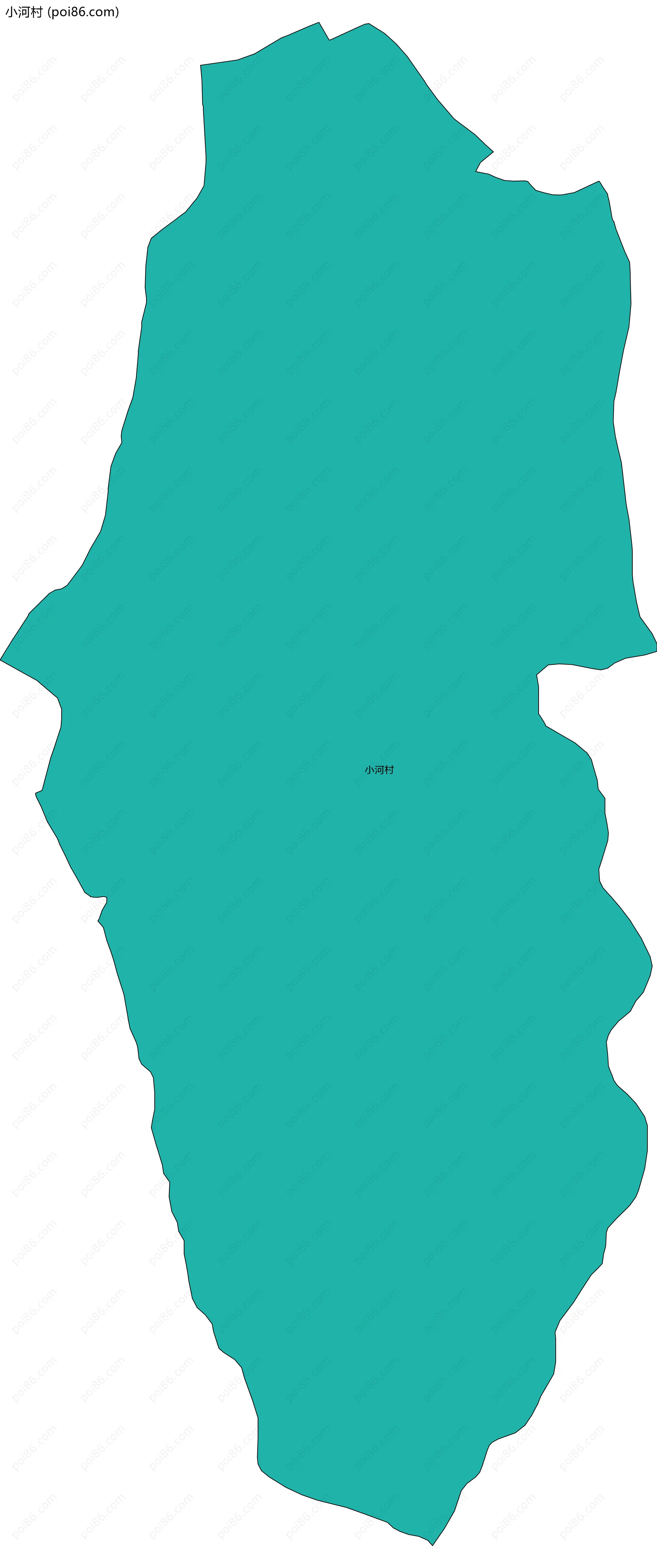 小河村边界地图