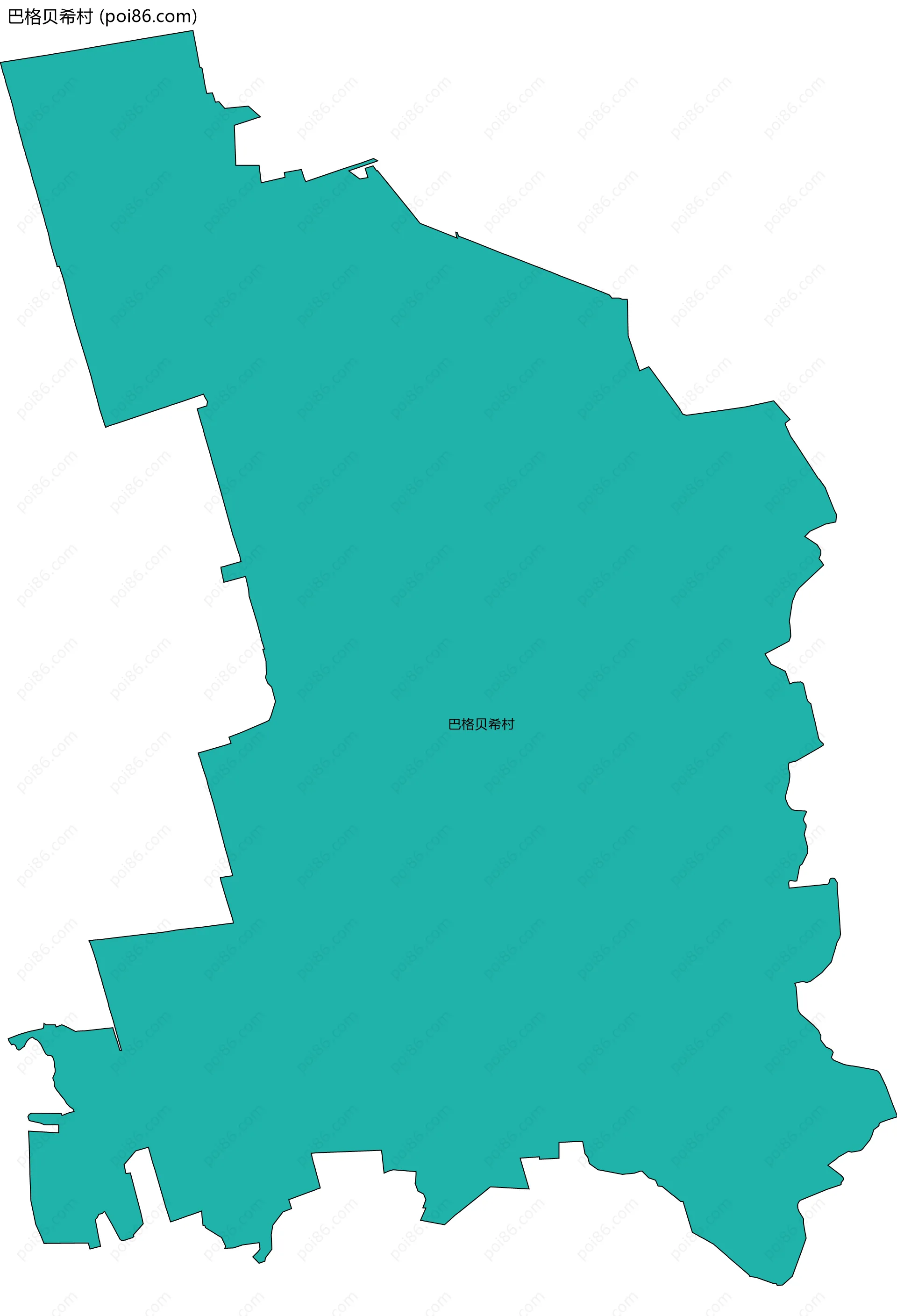 巴格贝希村边界地图