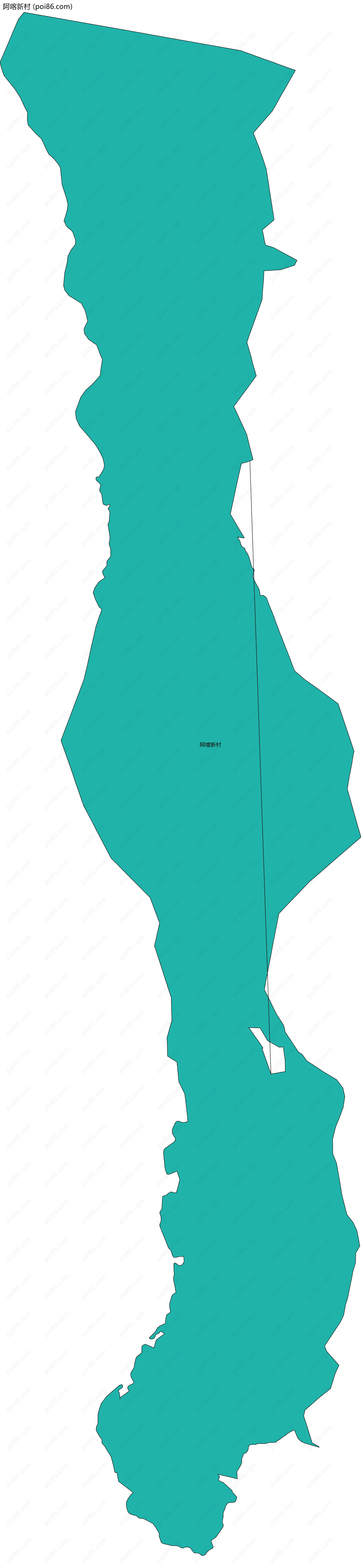 阿喀新村边界地图