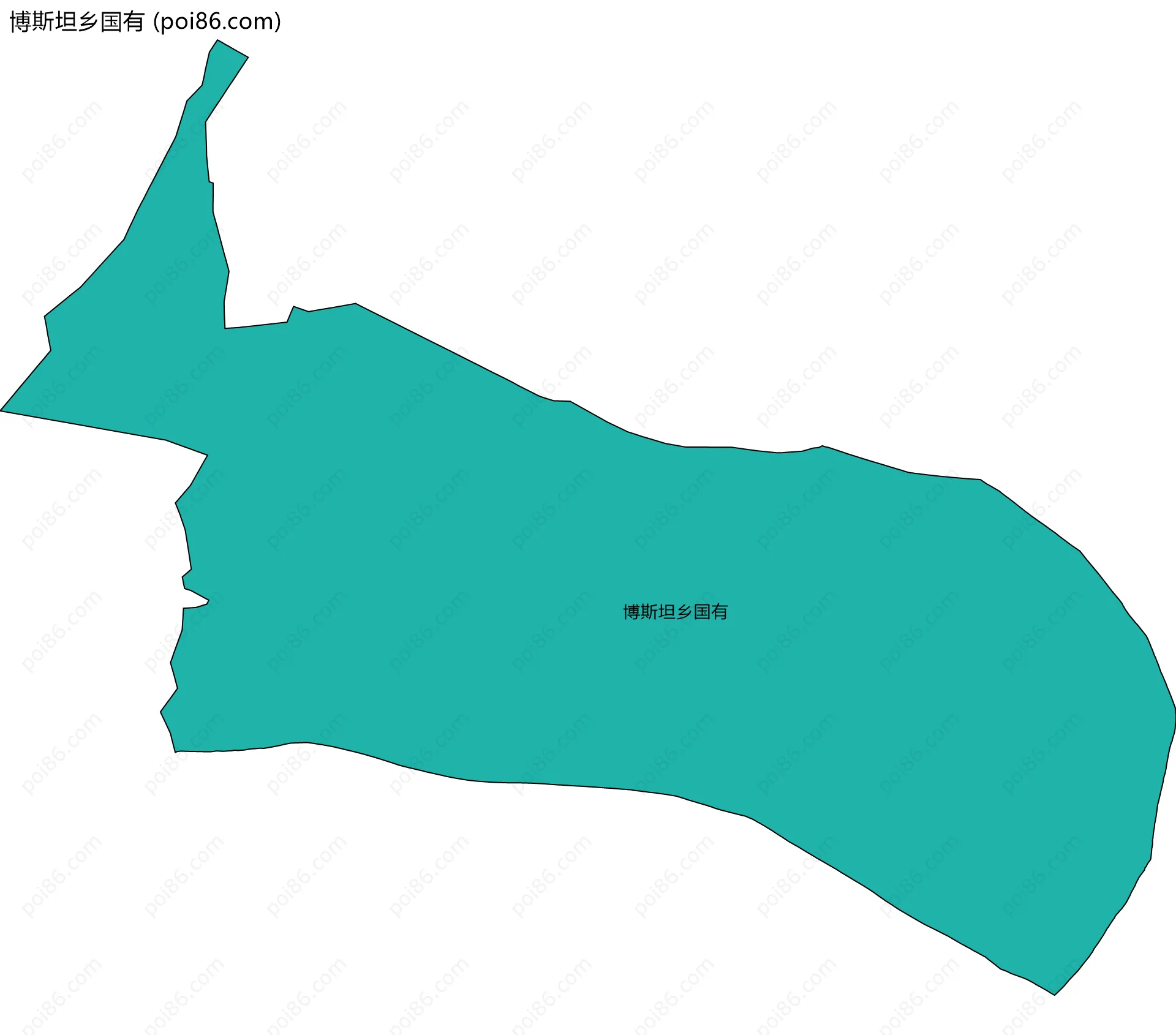 博斯坦乡国有边界地图