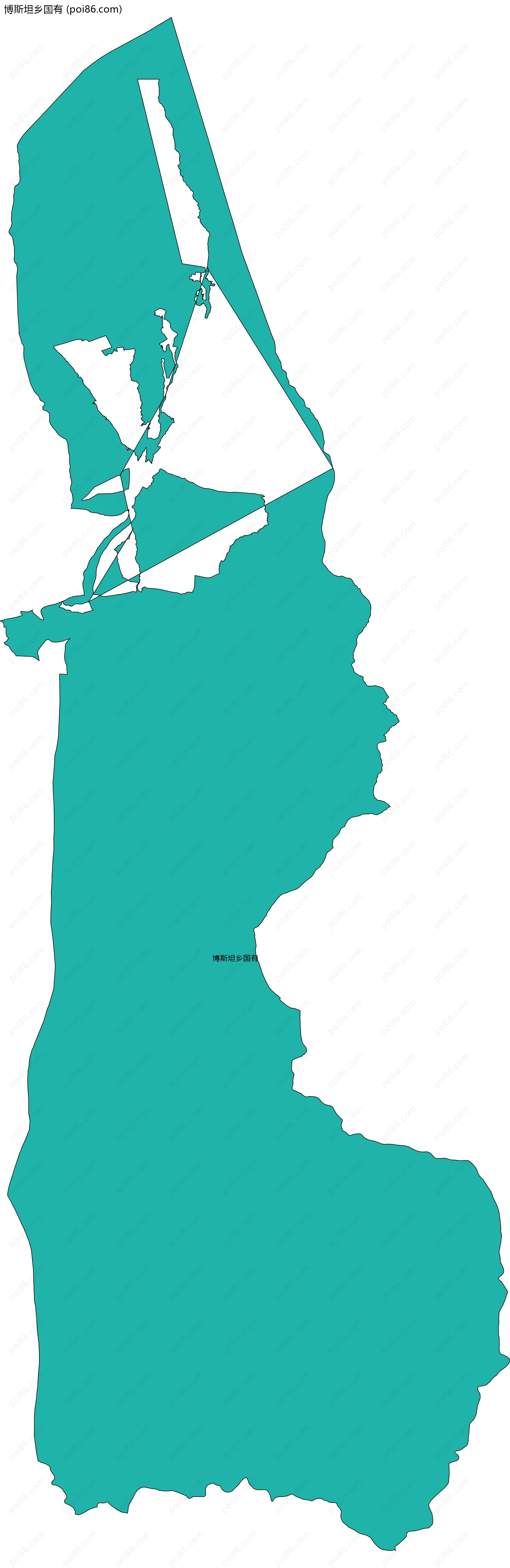 博斯坦乡国有边界地图