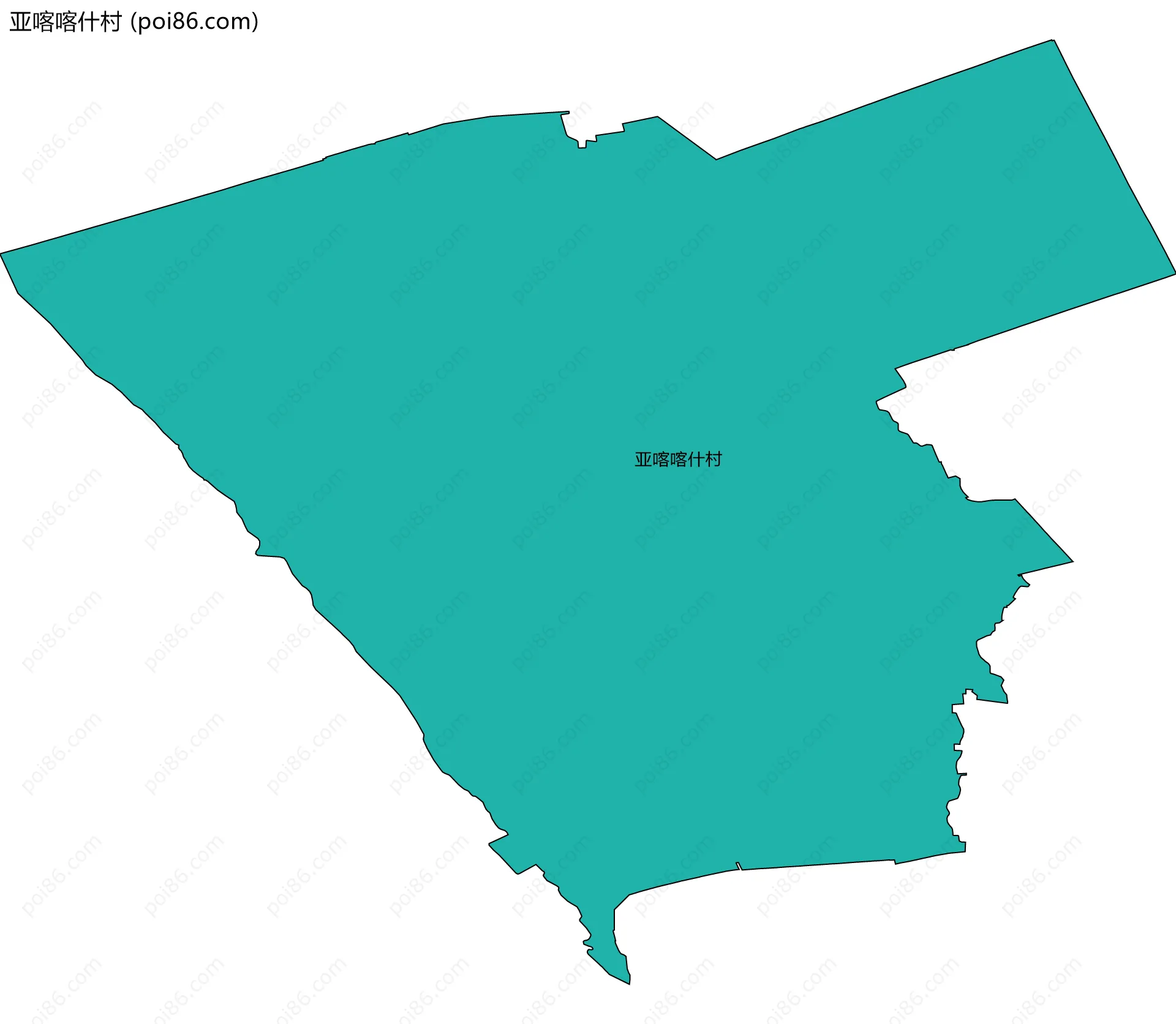 亚喀喀什村边界地图