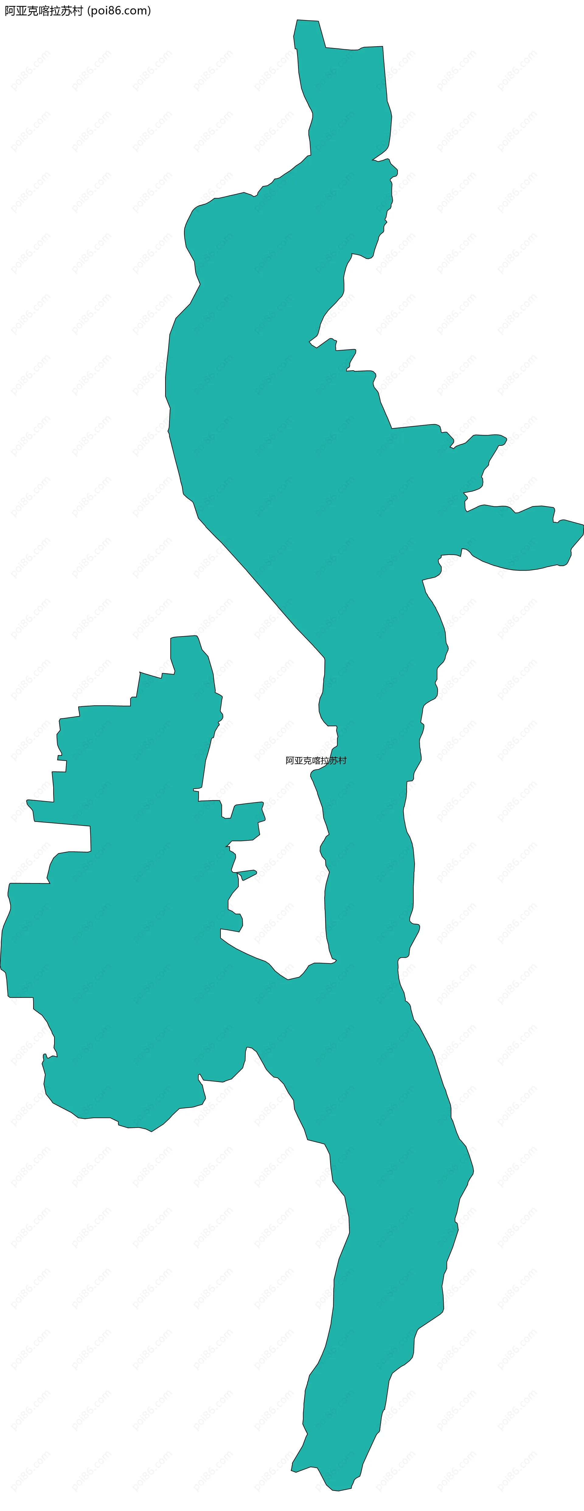 阿亚克喀拉苏村边界地图