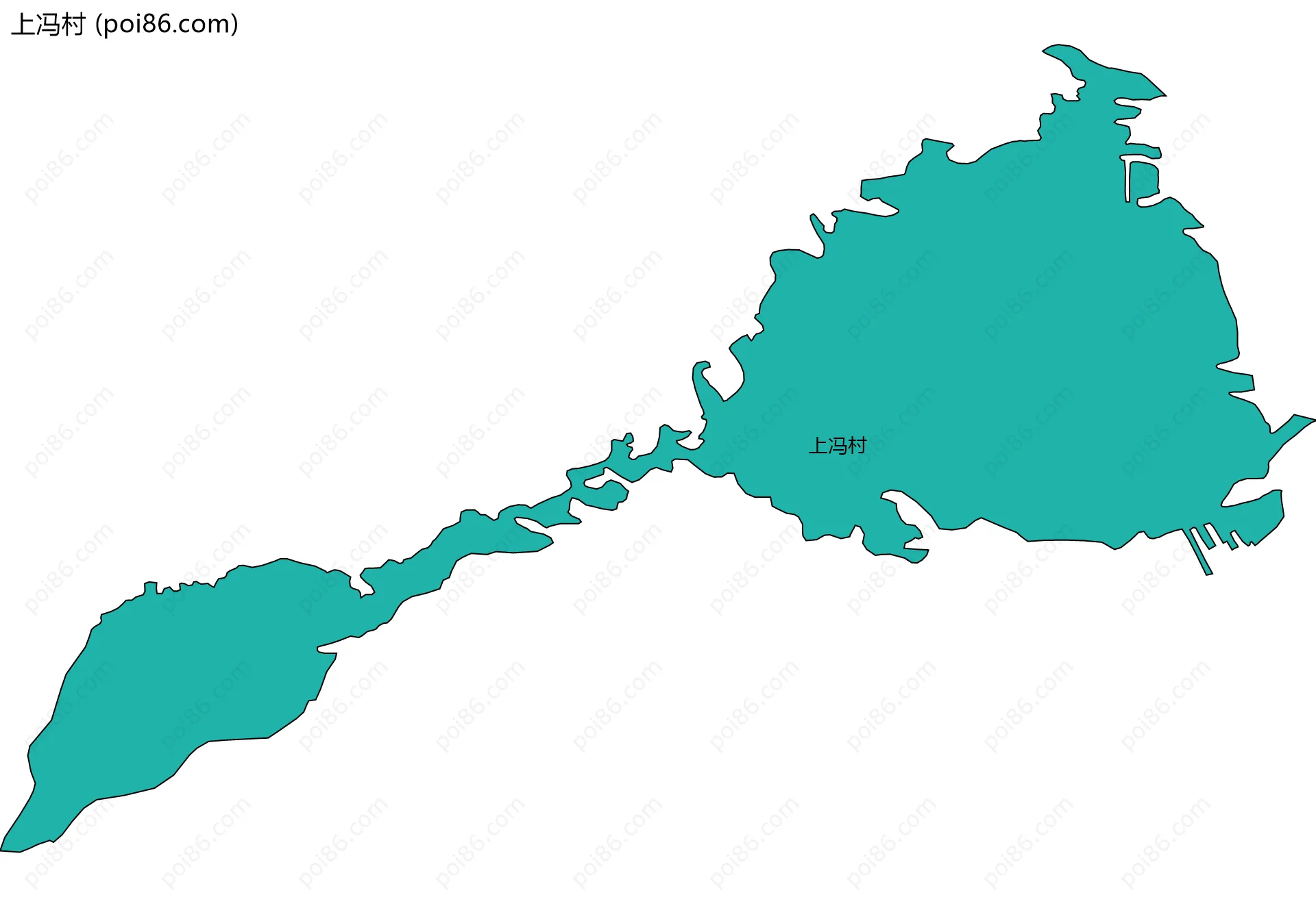 上冯村边界地图