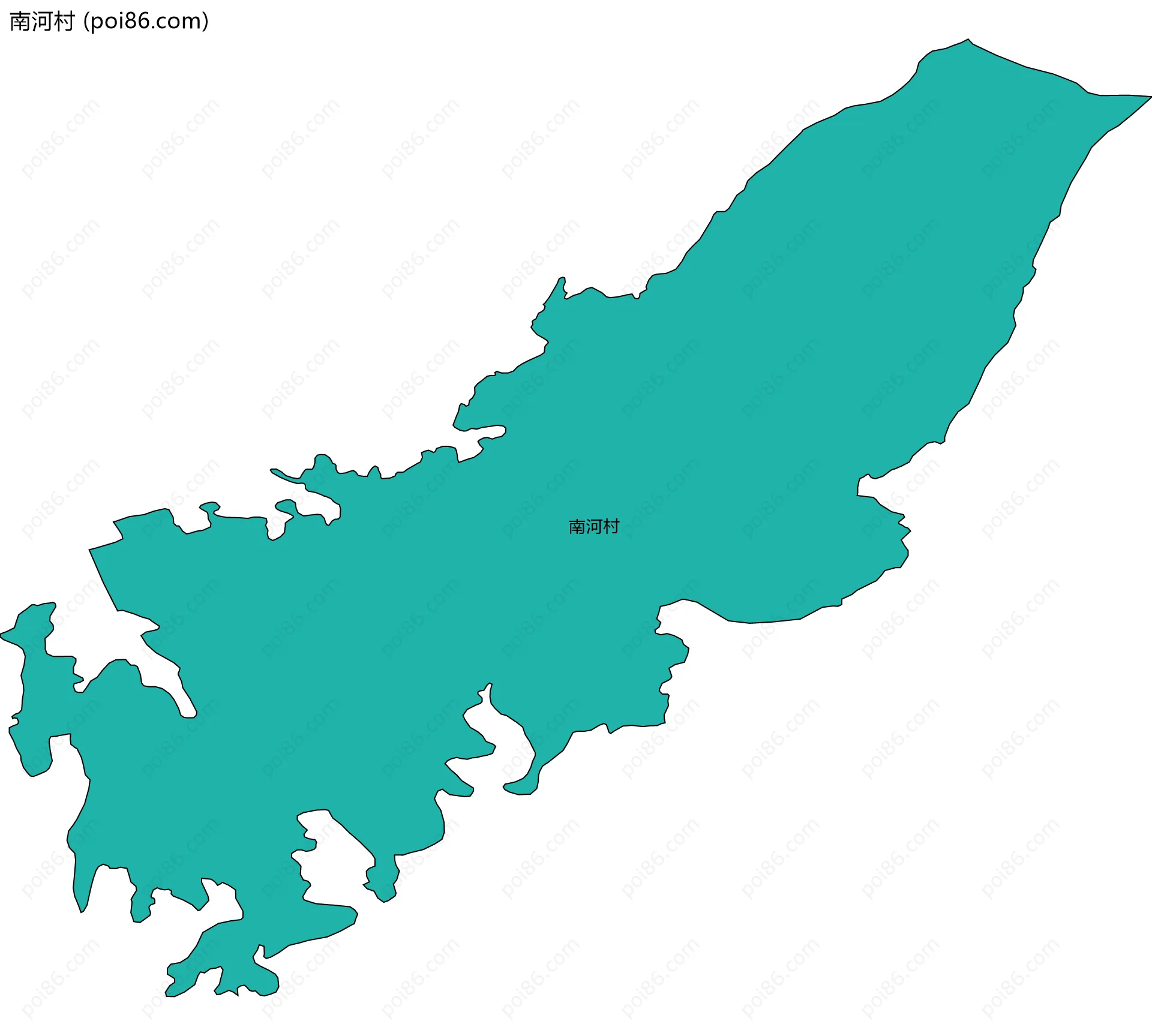南河村边界地图
