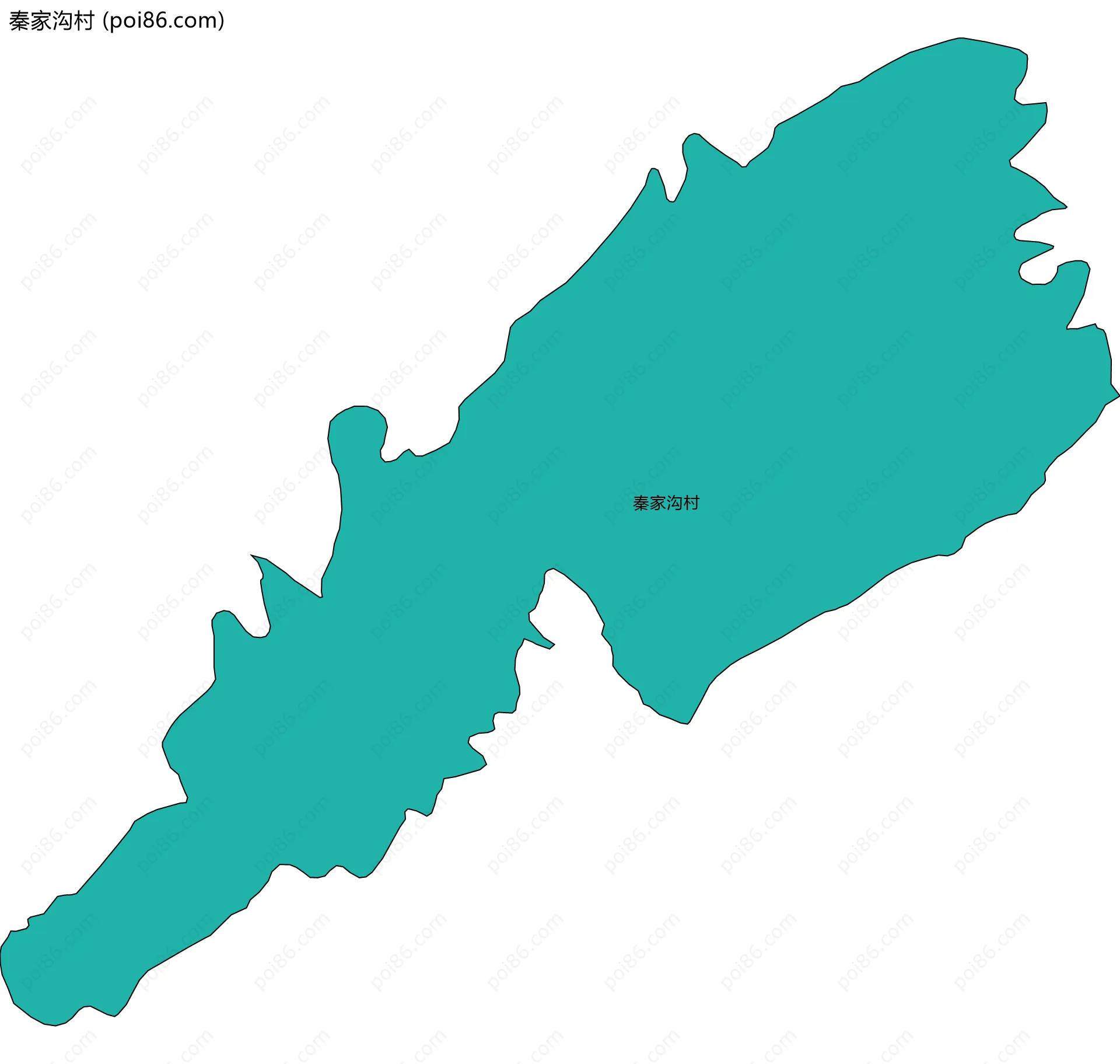 秦家沟村边界地图