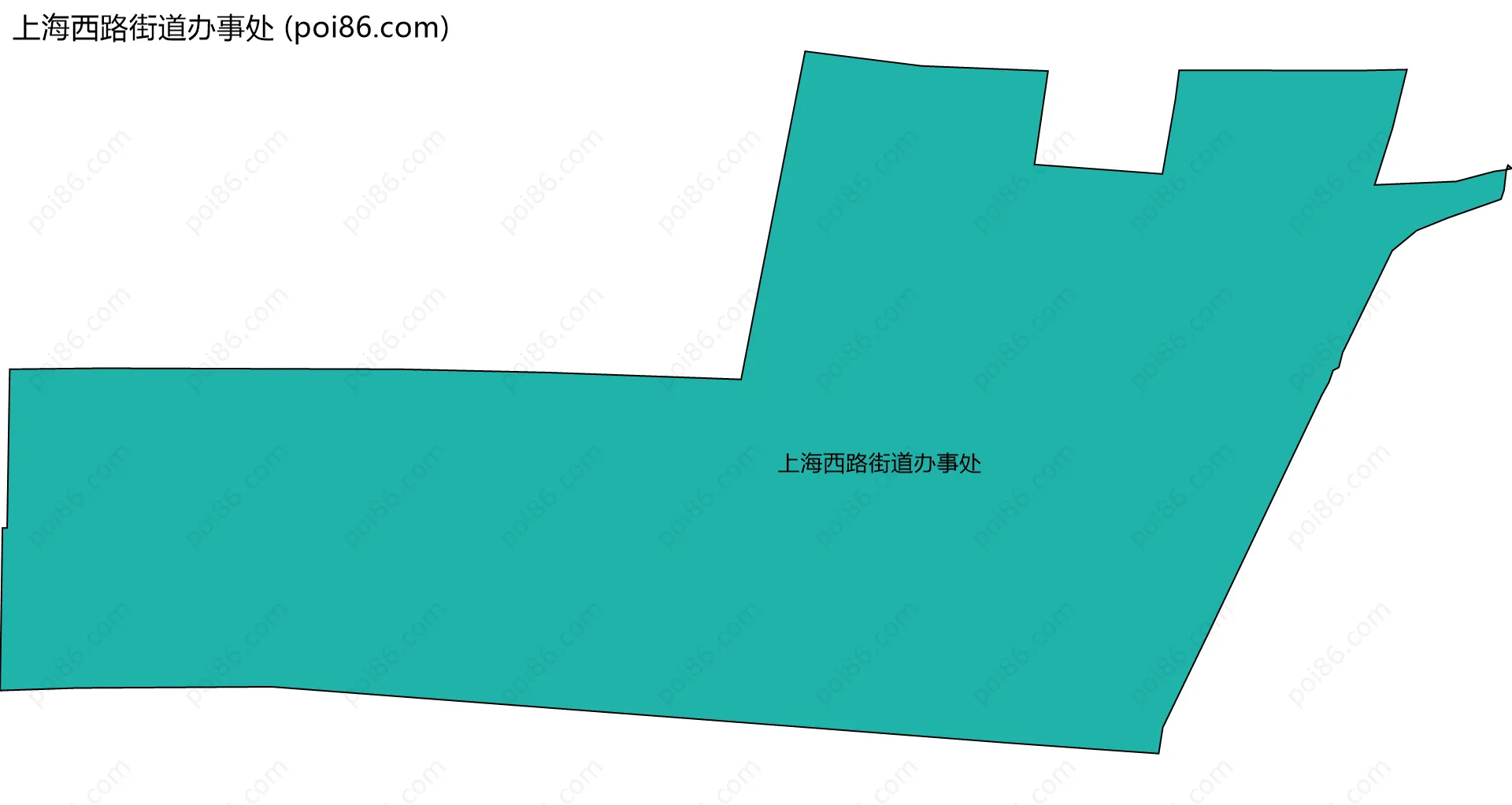上海西路街道办事处边界地图