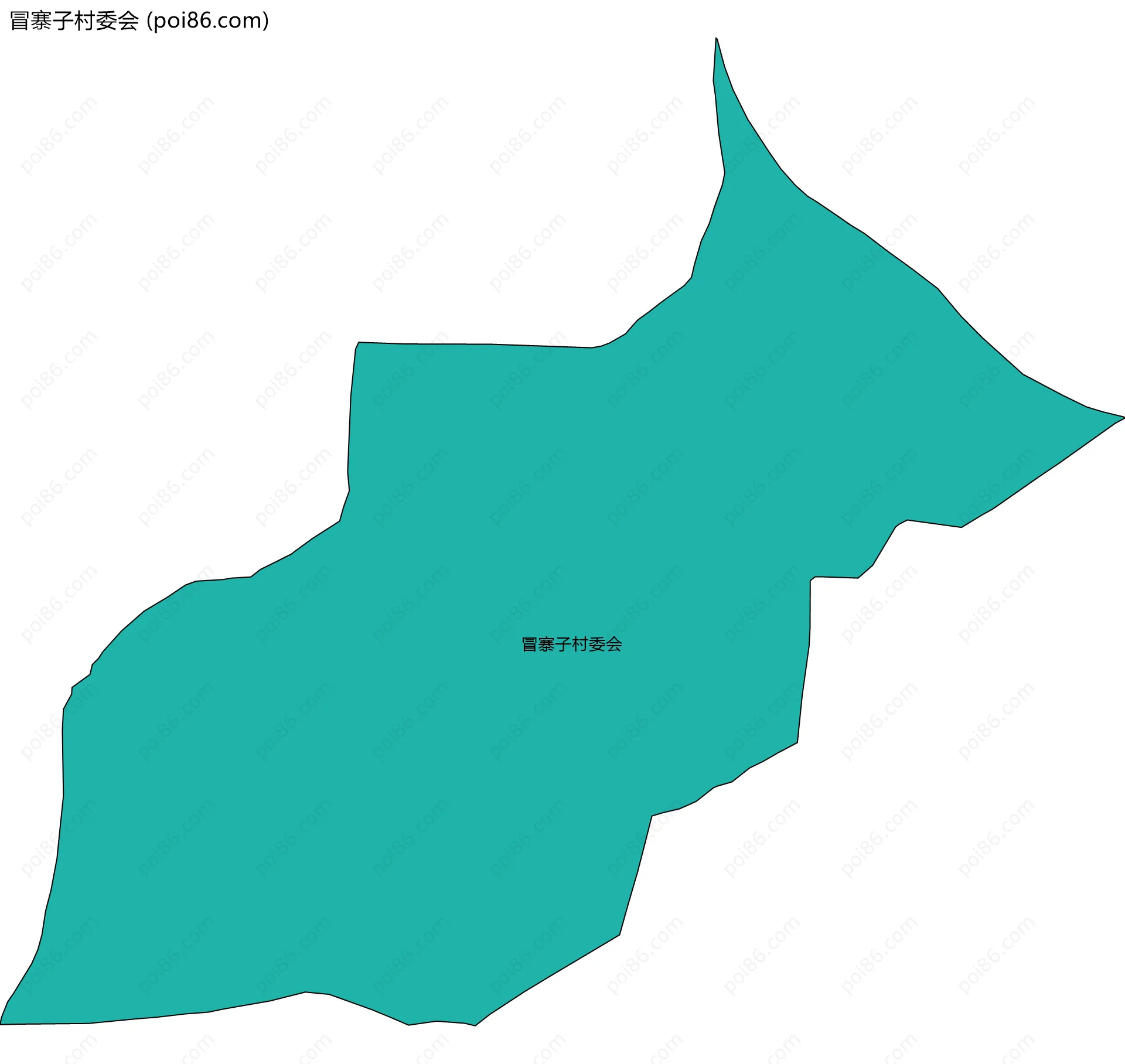 冒寨子村委会边界地图