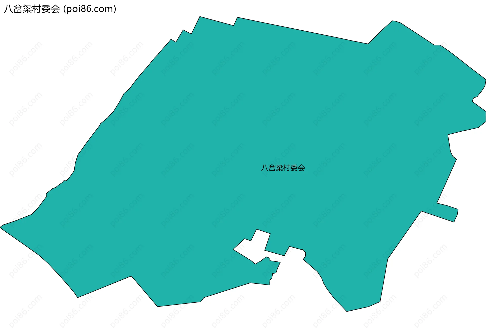 八岔梁村委会边界地图