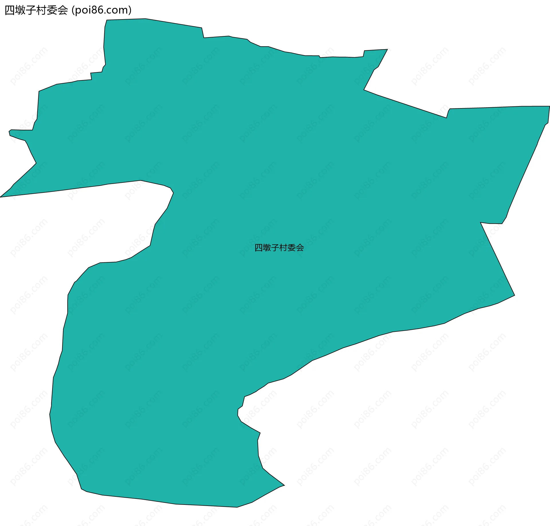 四墩子村委会边界地图