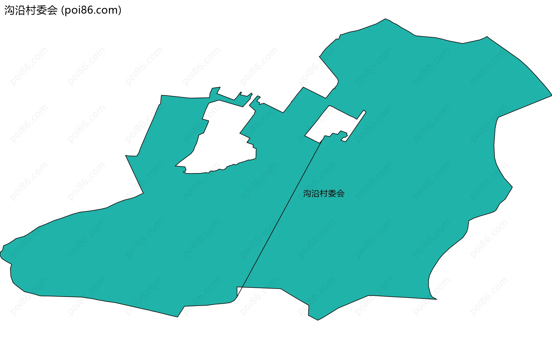 沟沿村委会边界地图