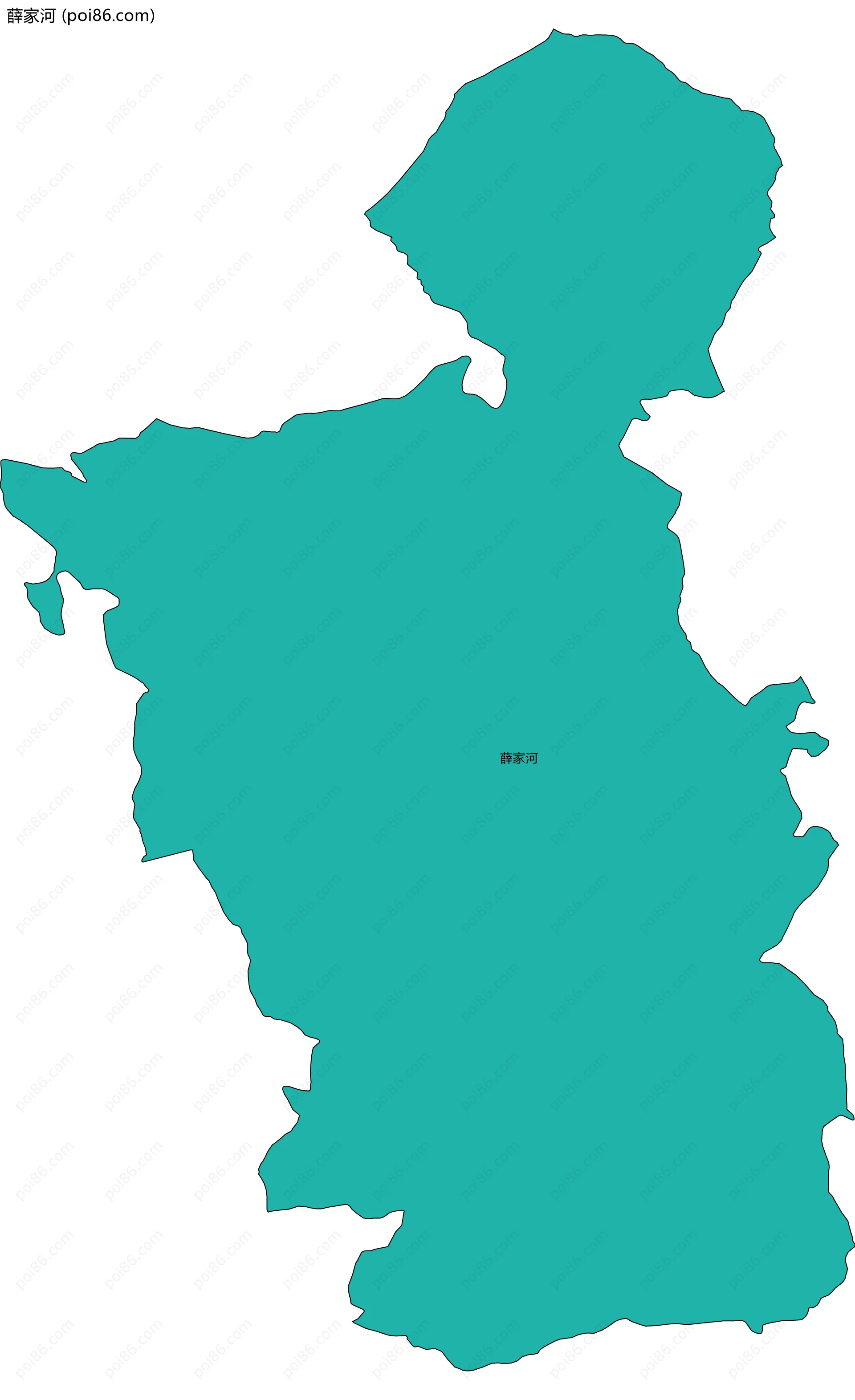 薛家河边界地图