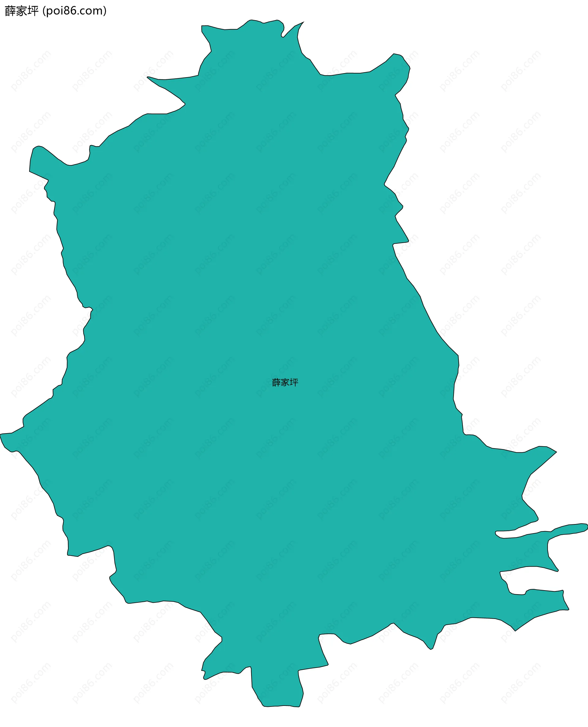 薛家坪边界地图