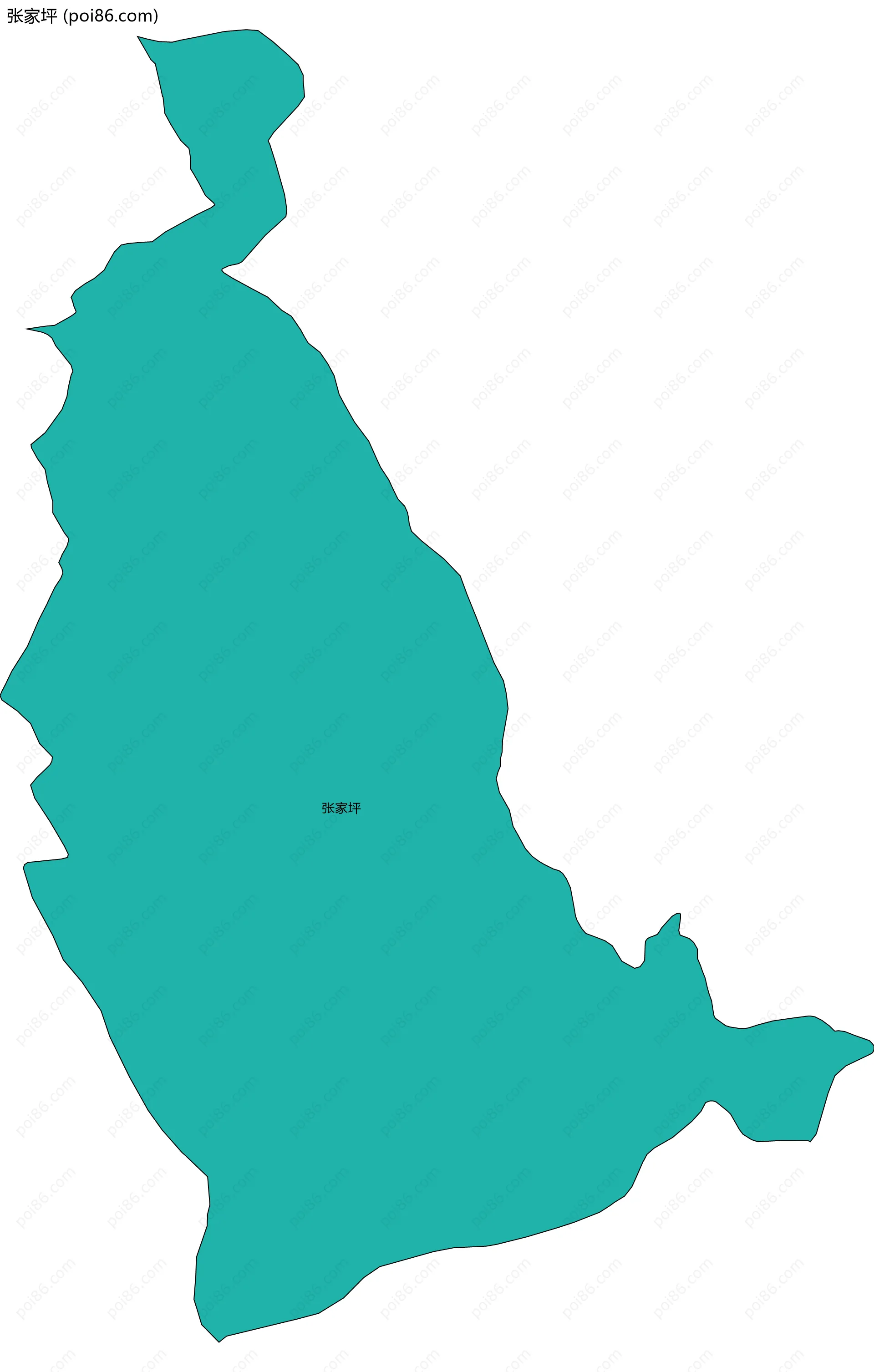 张家坪边界地图