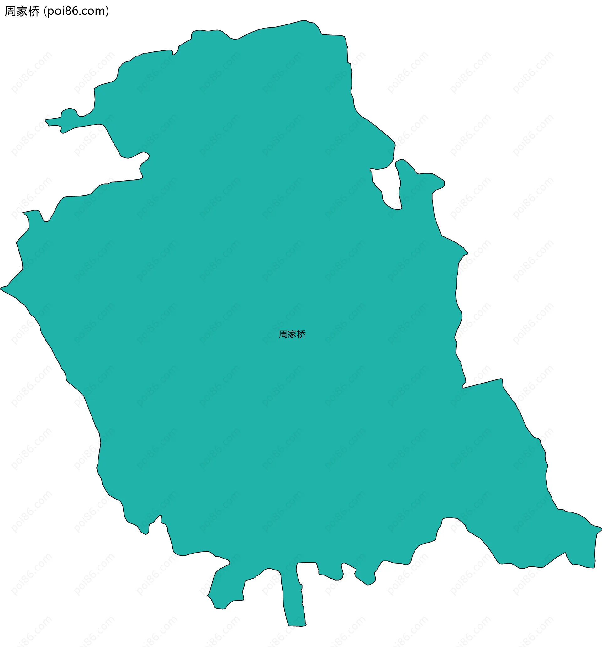 周家桥边界地图