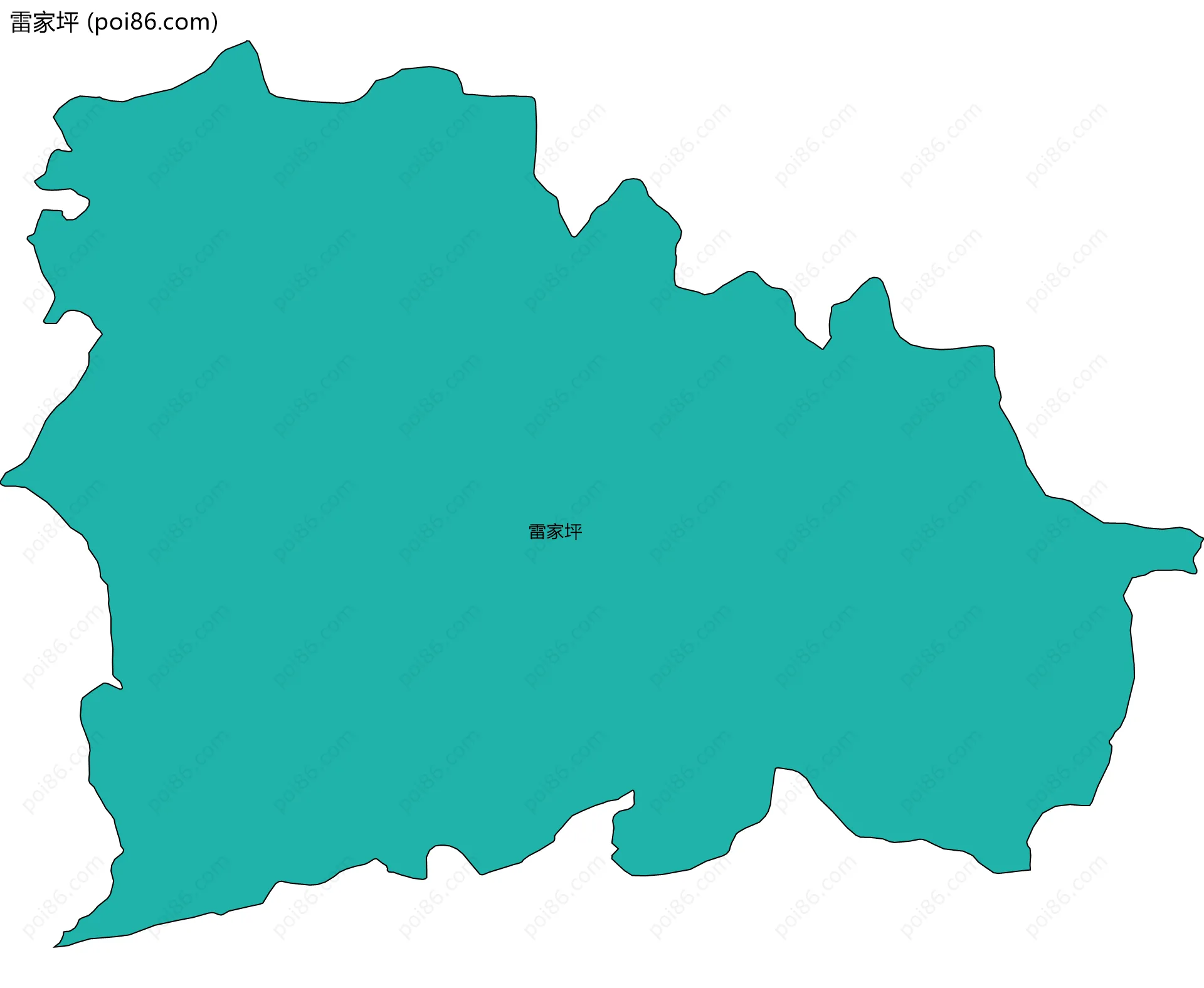雷家坪边界地图