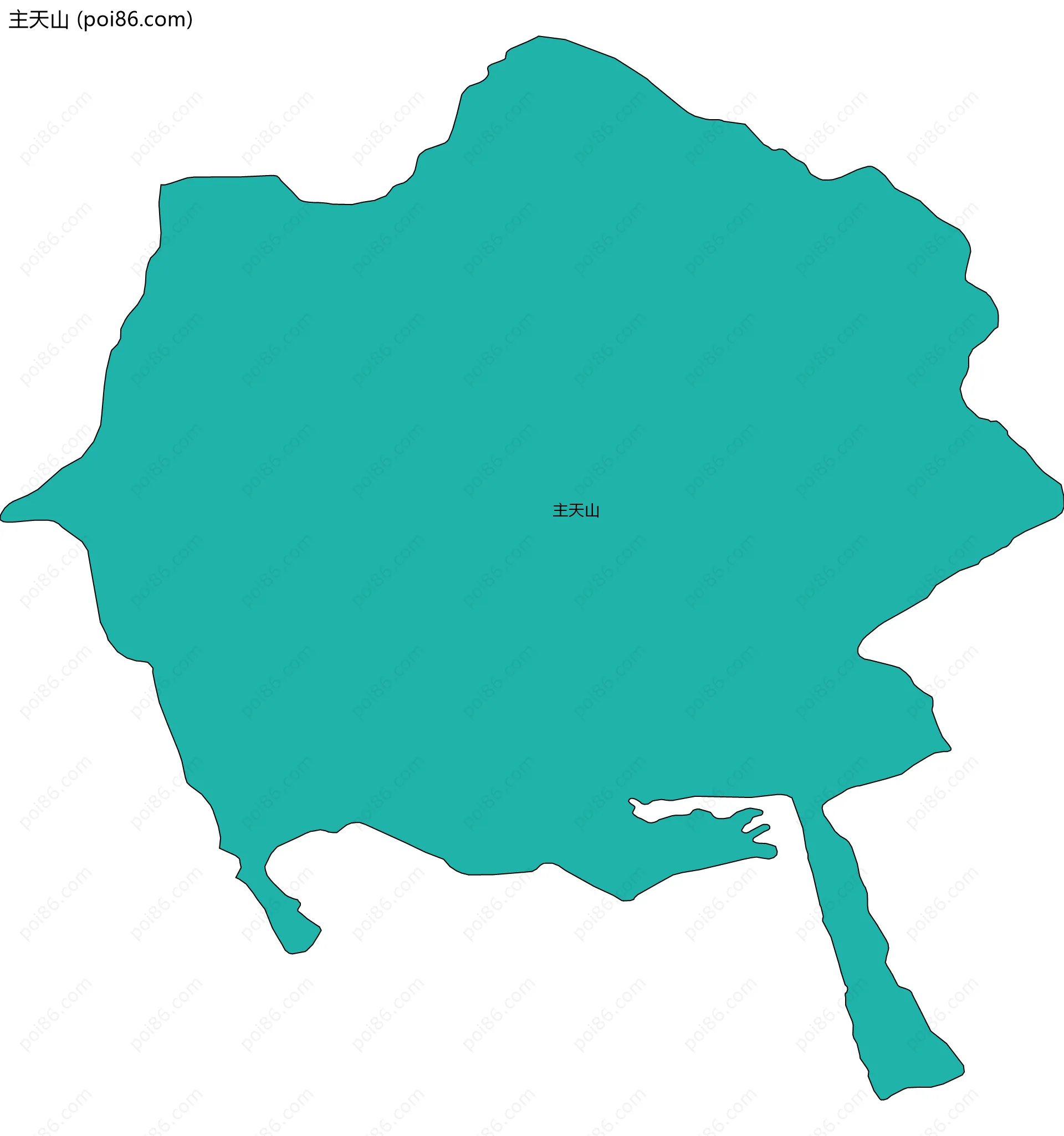 主天山边界地图