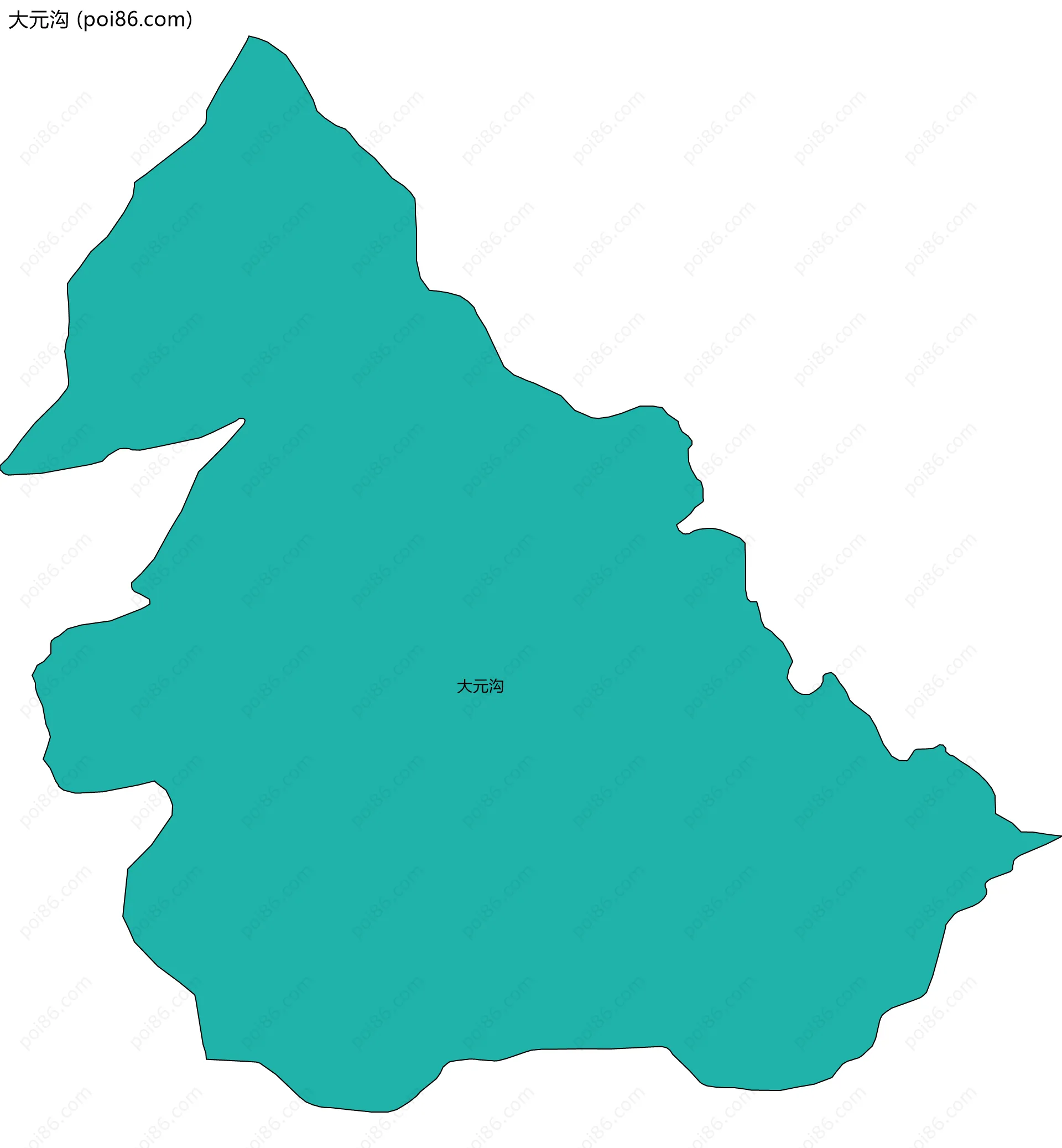 大元沟边界地图